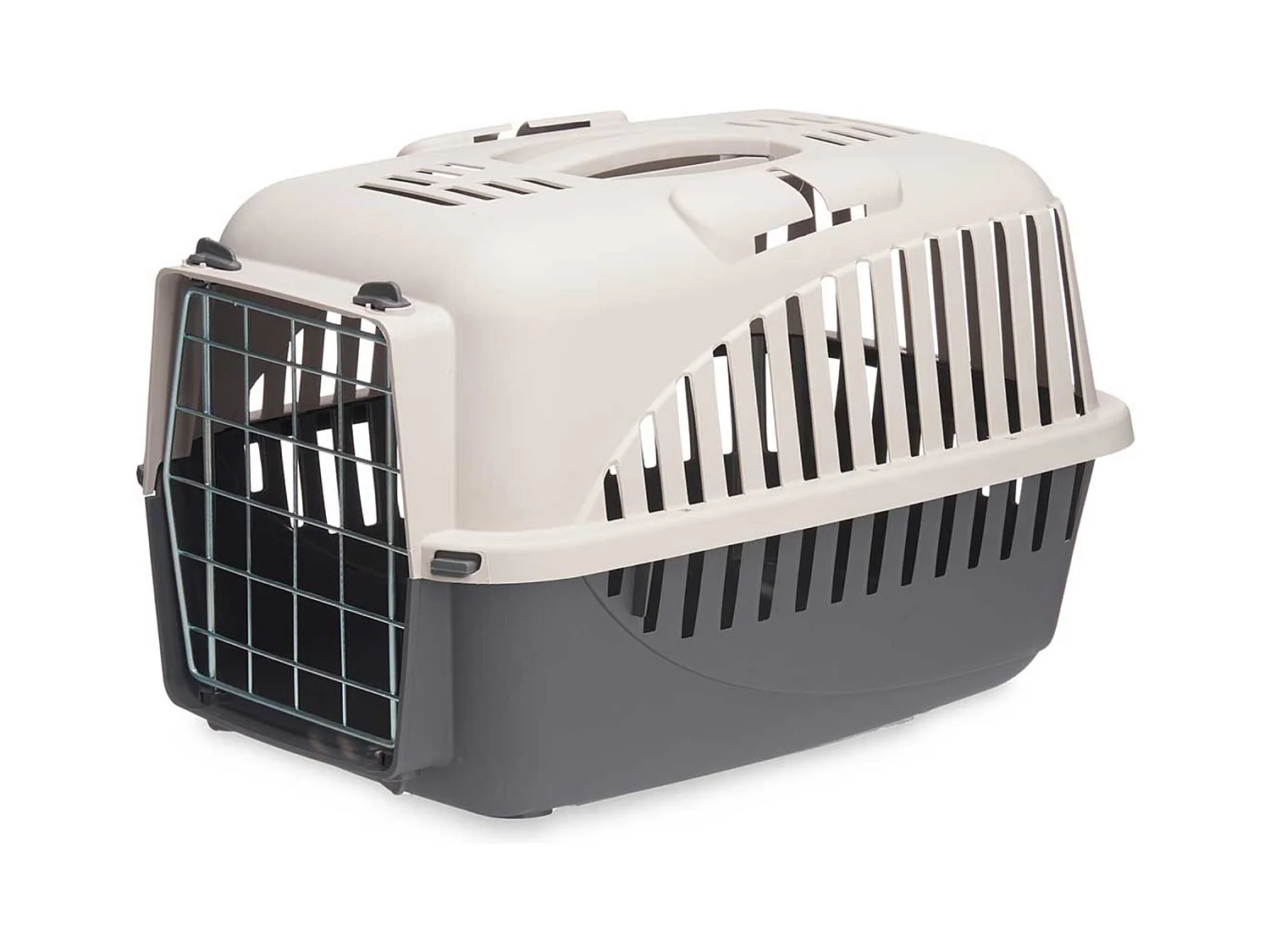 Cage de transport pour animaux en plastique noir 46,5x32x32cm