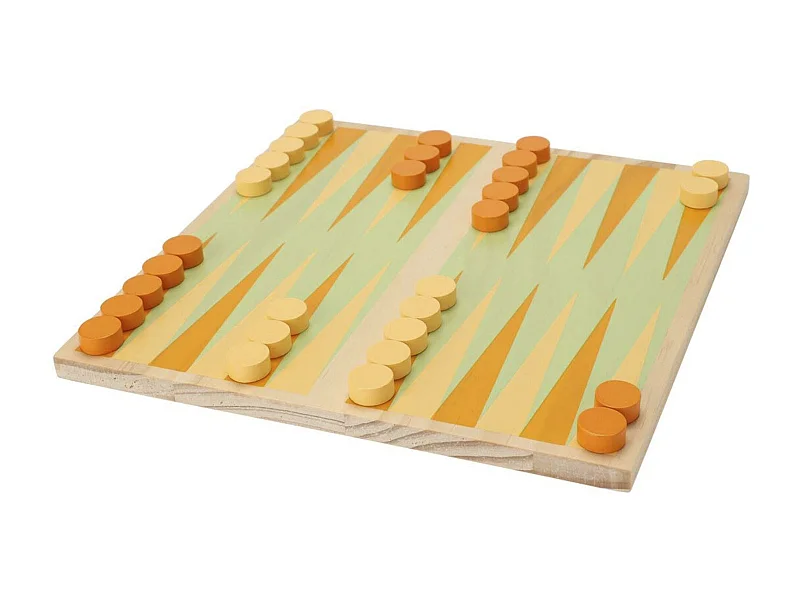 WELL HOME - Jeu de société BACKGAMMON avec sac en coton