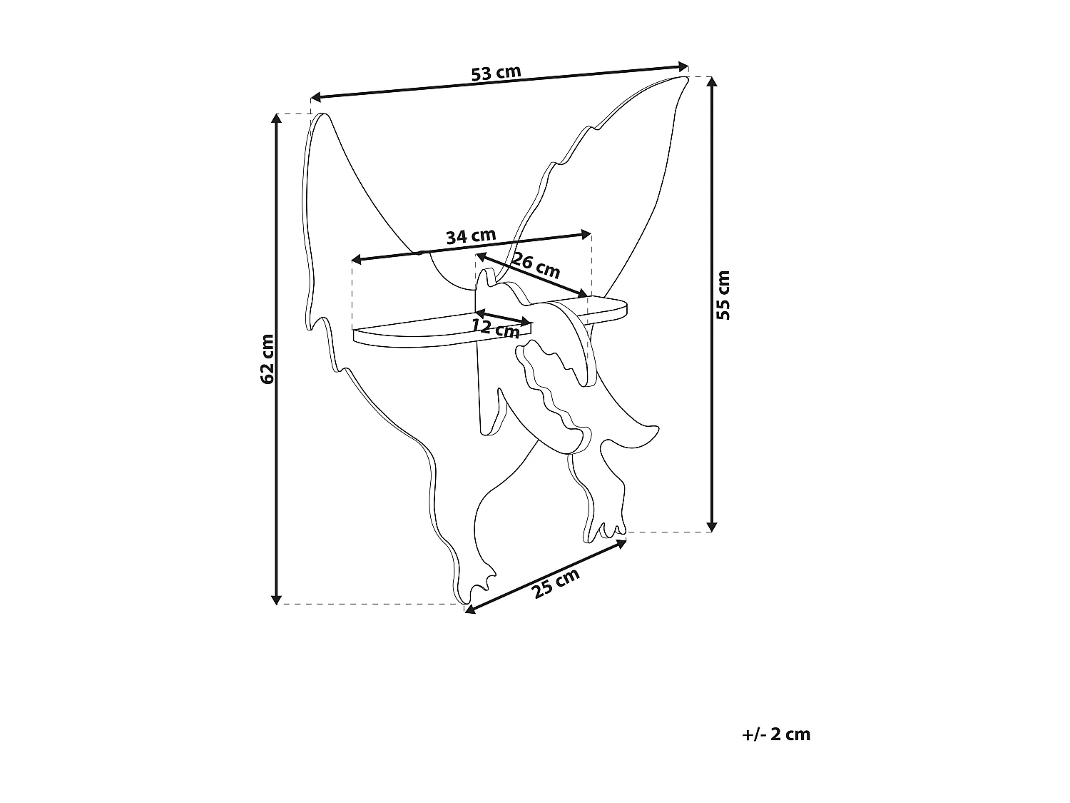 Étagère murale DURANGO 62 cm Vert clair