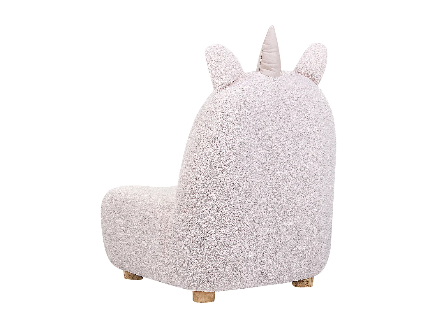 Kindersessel Teddy-Optik pastellrosa Tierform Einhorn LULEA
