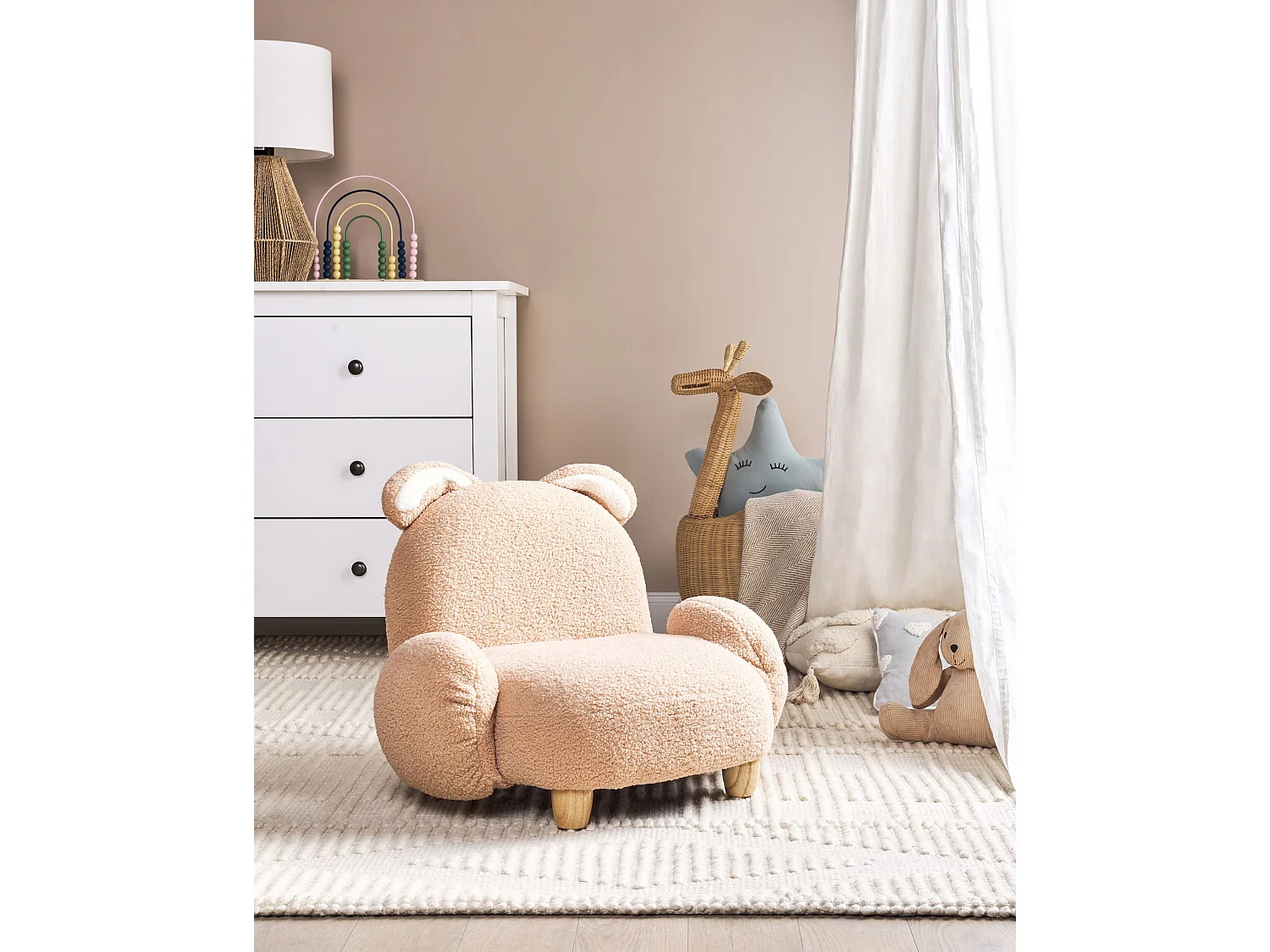 Sedia per bambini tessuto beige KANNA