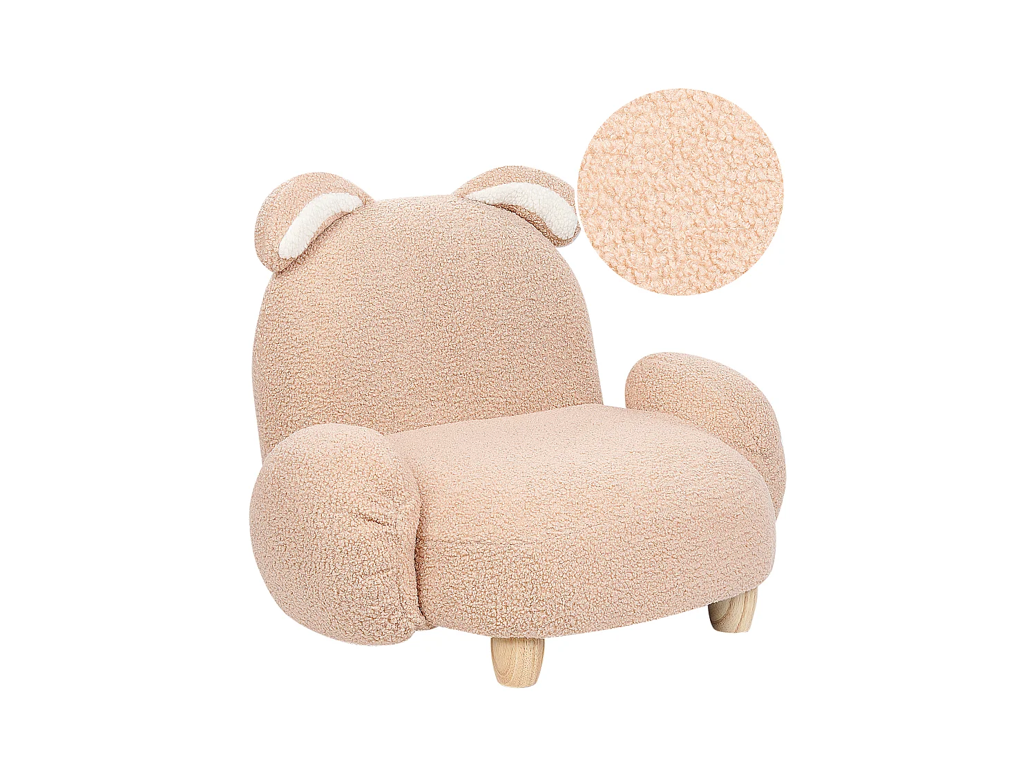 Fauteuil pour enfants Lapin KANNA Bouclé Beige
