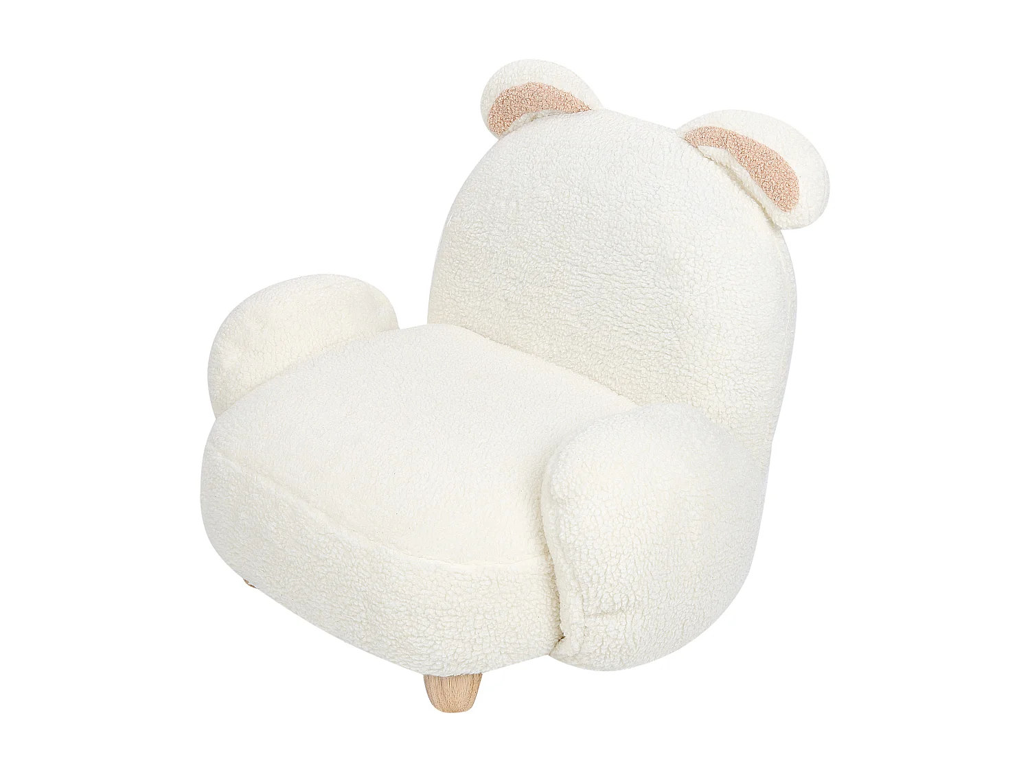 Kindersessel Teddy-Optik cremeweiss Tierform Hase KANNA