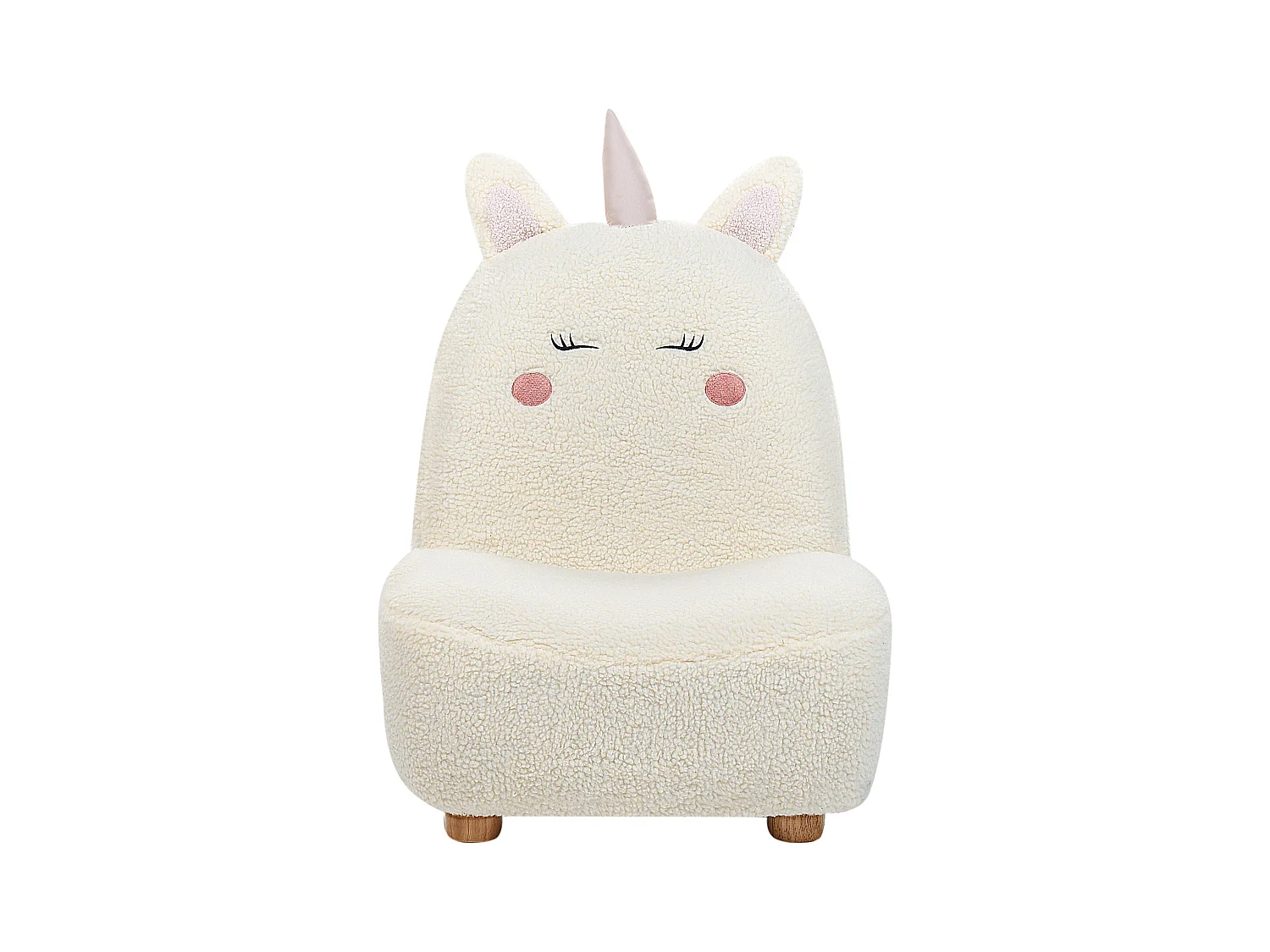 Fauteuil pour enfants Licorne LULEA Bouclé Blanc cassé