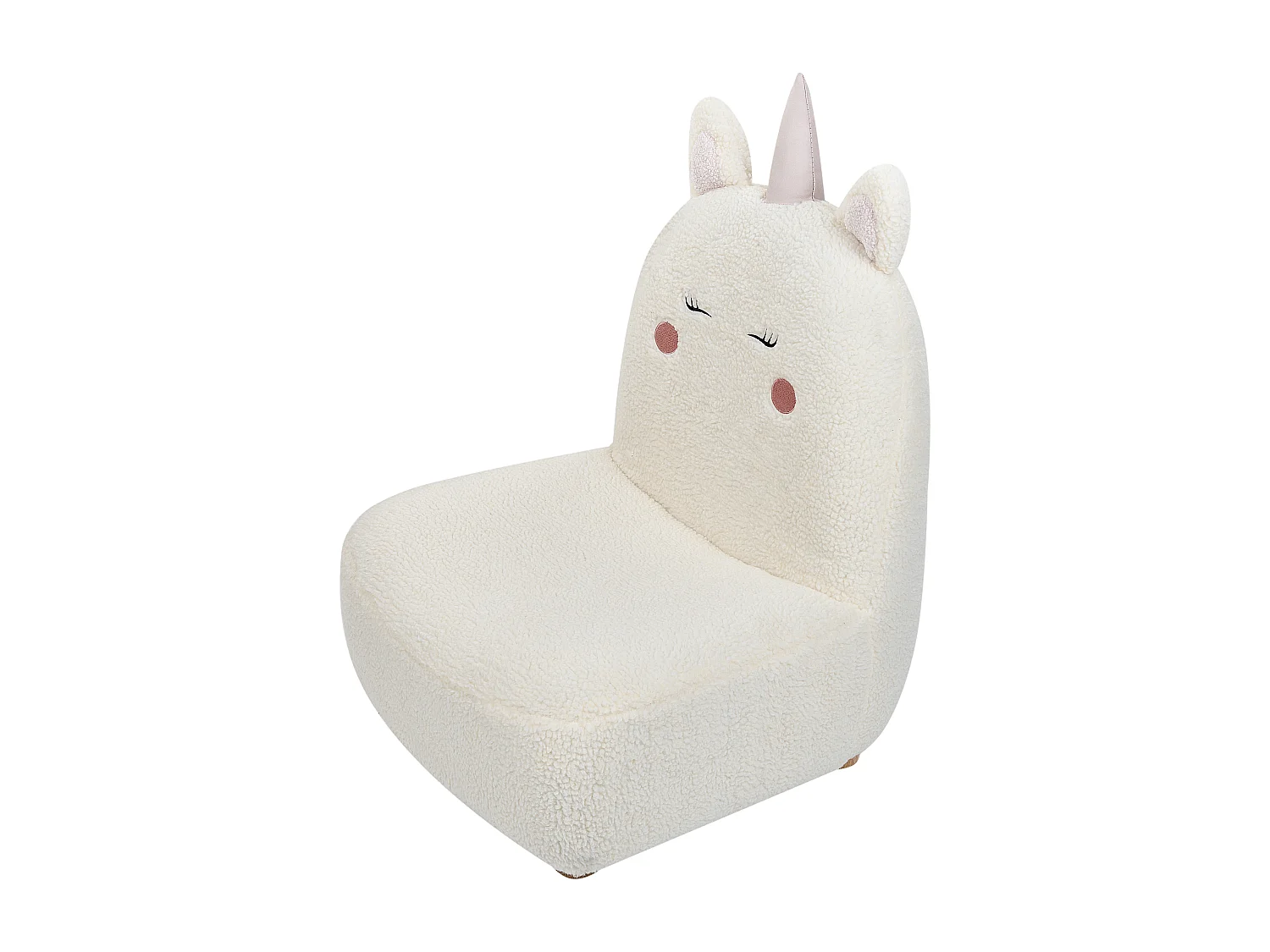 Fauteuil pour enfants Licorne LULEA Bouclé Blanc cassé