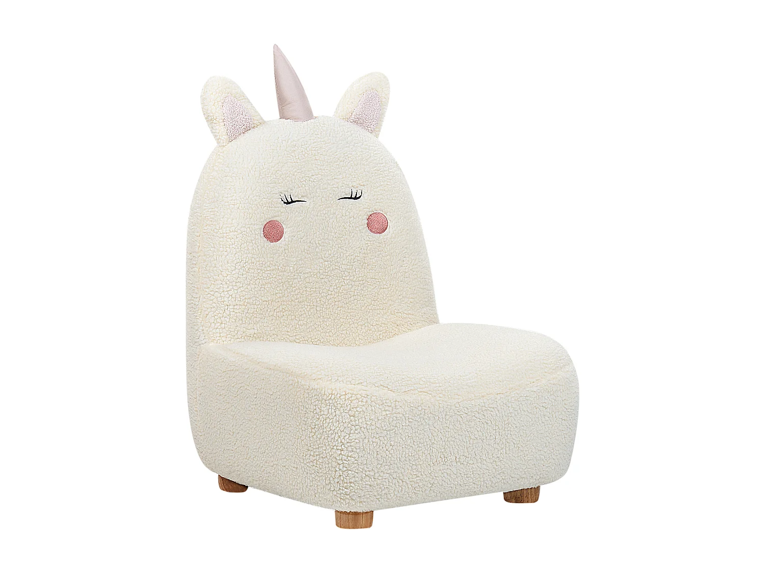 Kids Armchair Unicorn LULEA Boucle Off-White