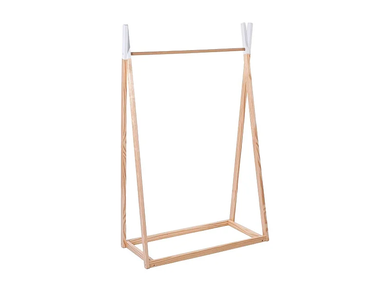 Well Home - Portemanteau Enfant en Bois - Coloris Naturel H.126 cm pratique et spacieux