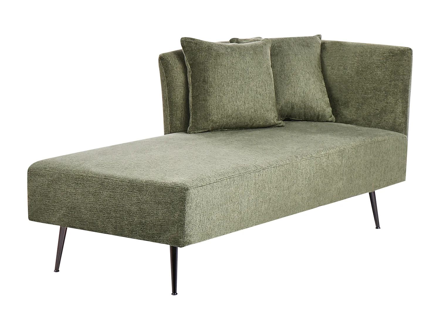 Chaise longue derecho RIOM Tela Verde
