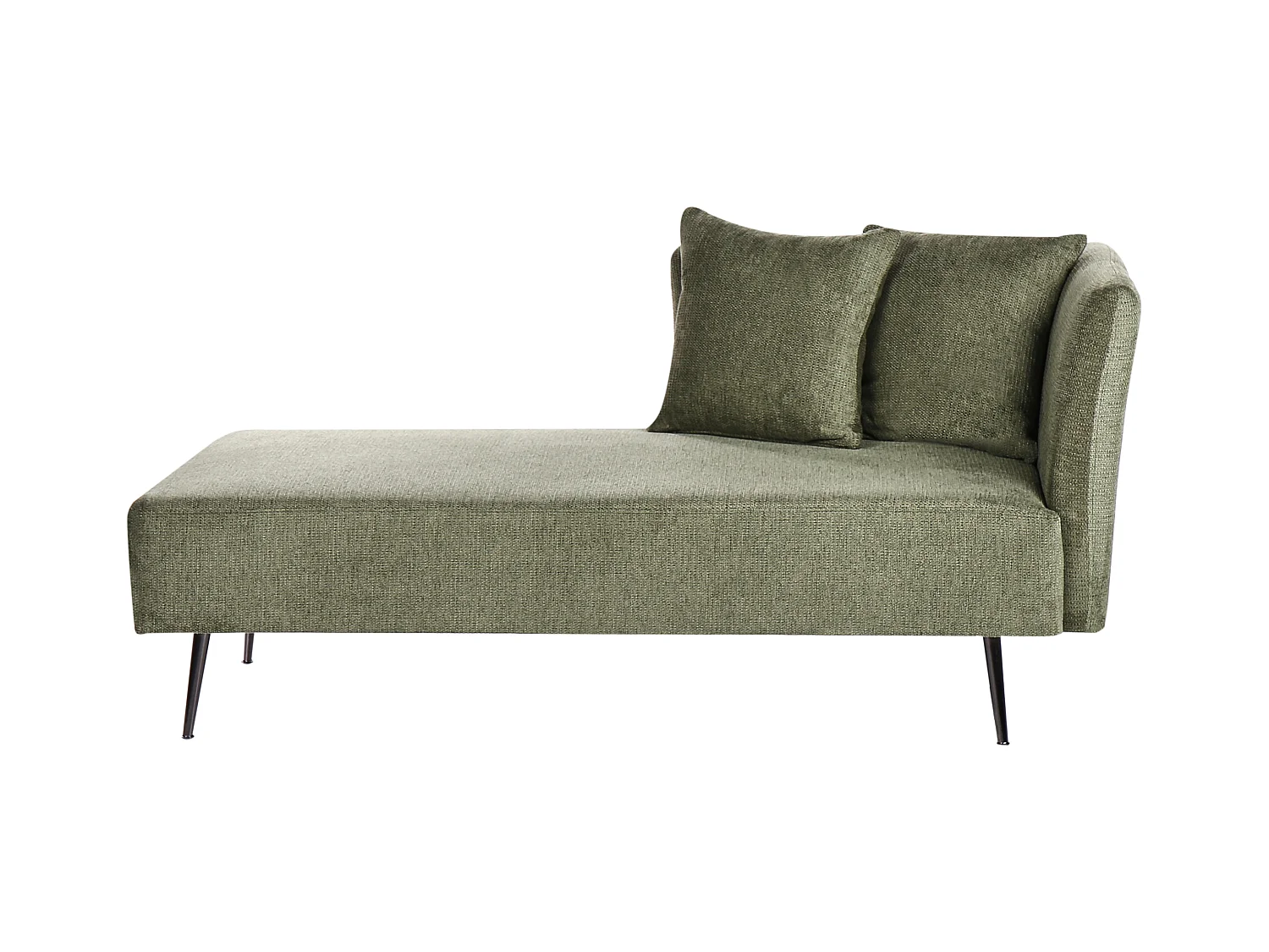 Chaise longue côté droit RIOM Tissu Vert