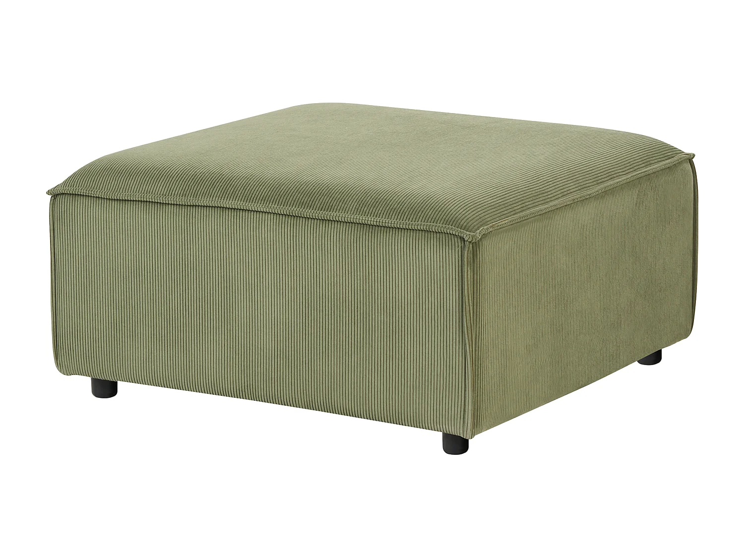 Canapé d'angle modulable ARDAL Velours côtelé Vert 3 places Côté droit