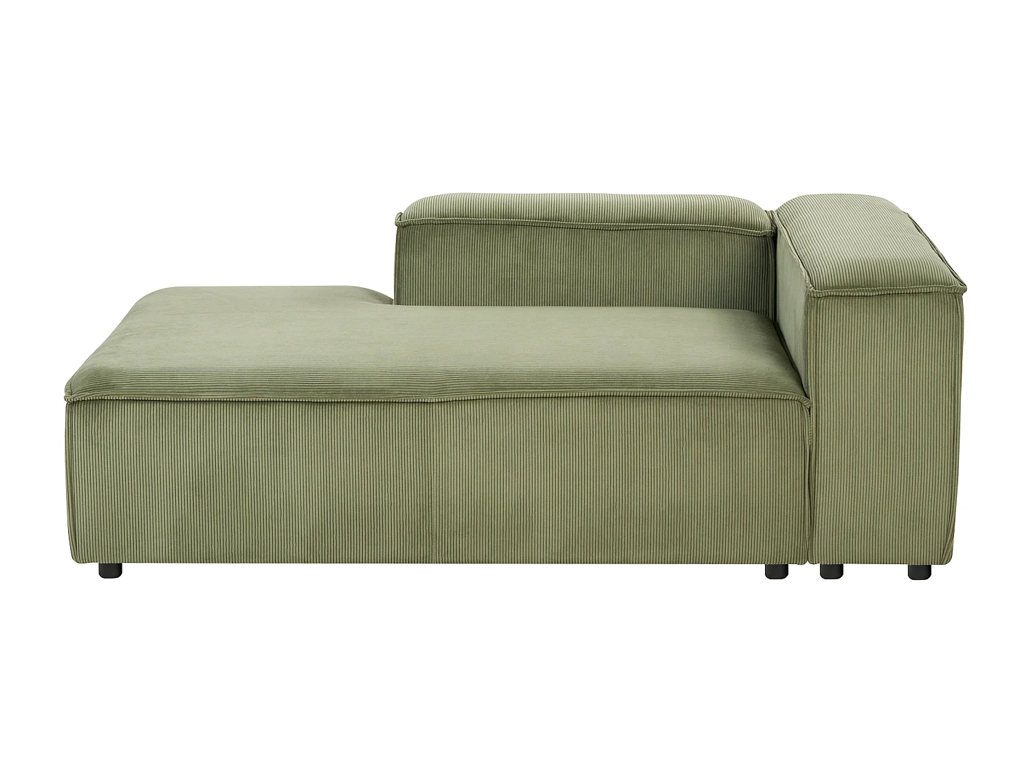 Canapé d'angle modulable ARDAL Velours côtelé Vert 3 places Côté droit