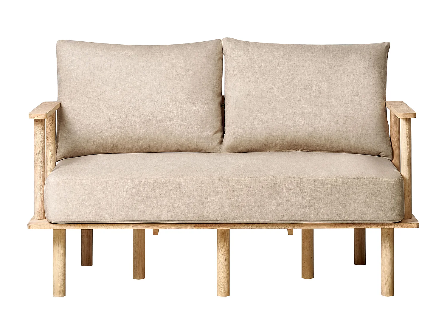 Sofa Set ASKER Stoff Sandbeige 3-Sitzer