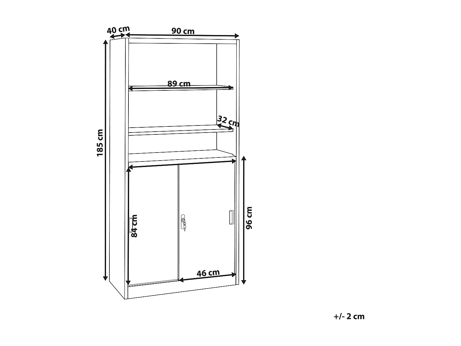 Kantoorkast MUSCOVITE Metaal Wit