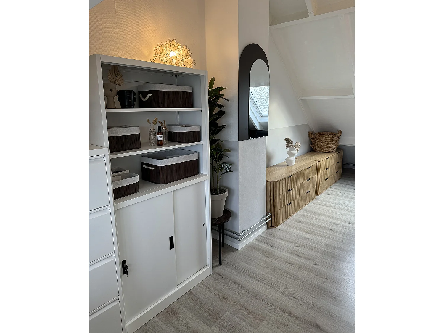 Meuble de rangement MUSCOVITE Métal Blanc