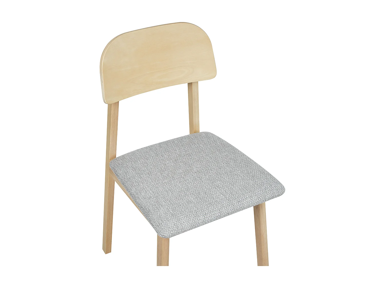 Lot de 2 chaises de salle à manger SCANDIA Bois Gris clair