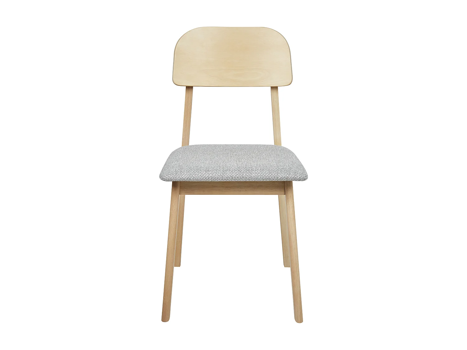 Lot de 2 chaises de salle à manger SCANDIA Bois Gris clair