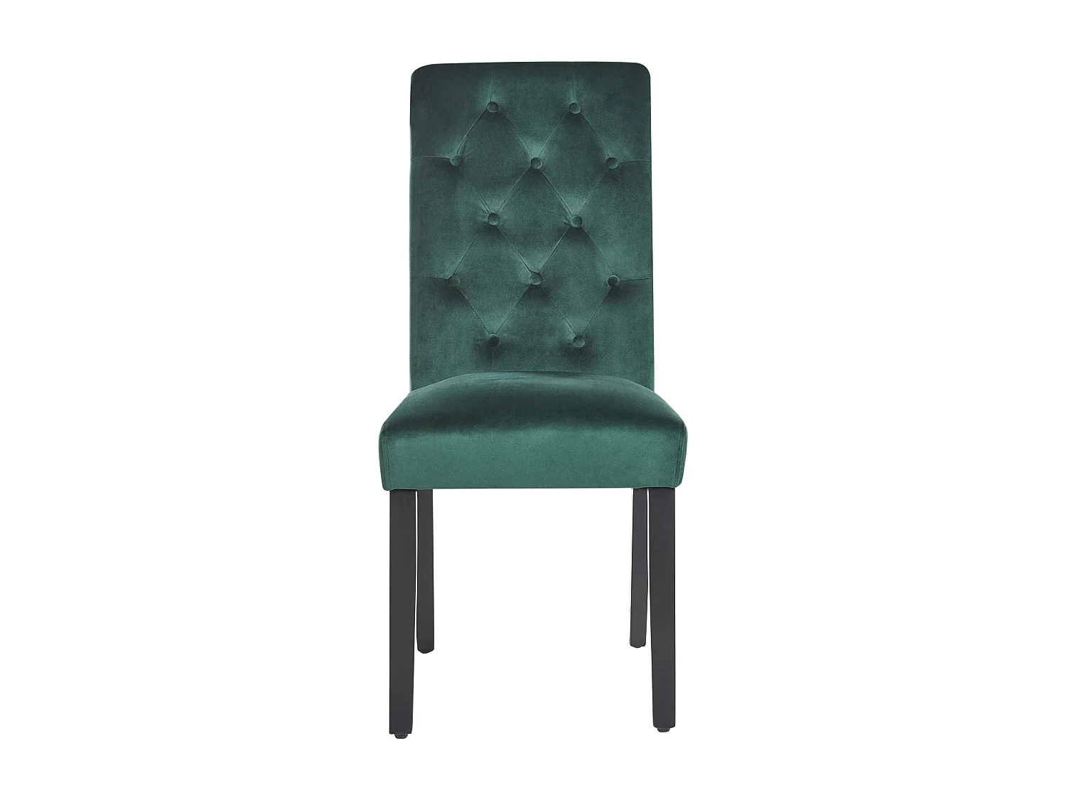 Lot de 2 chaises de salle à manger VELVA Velours Vert foncé