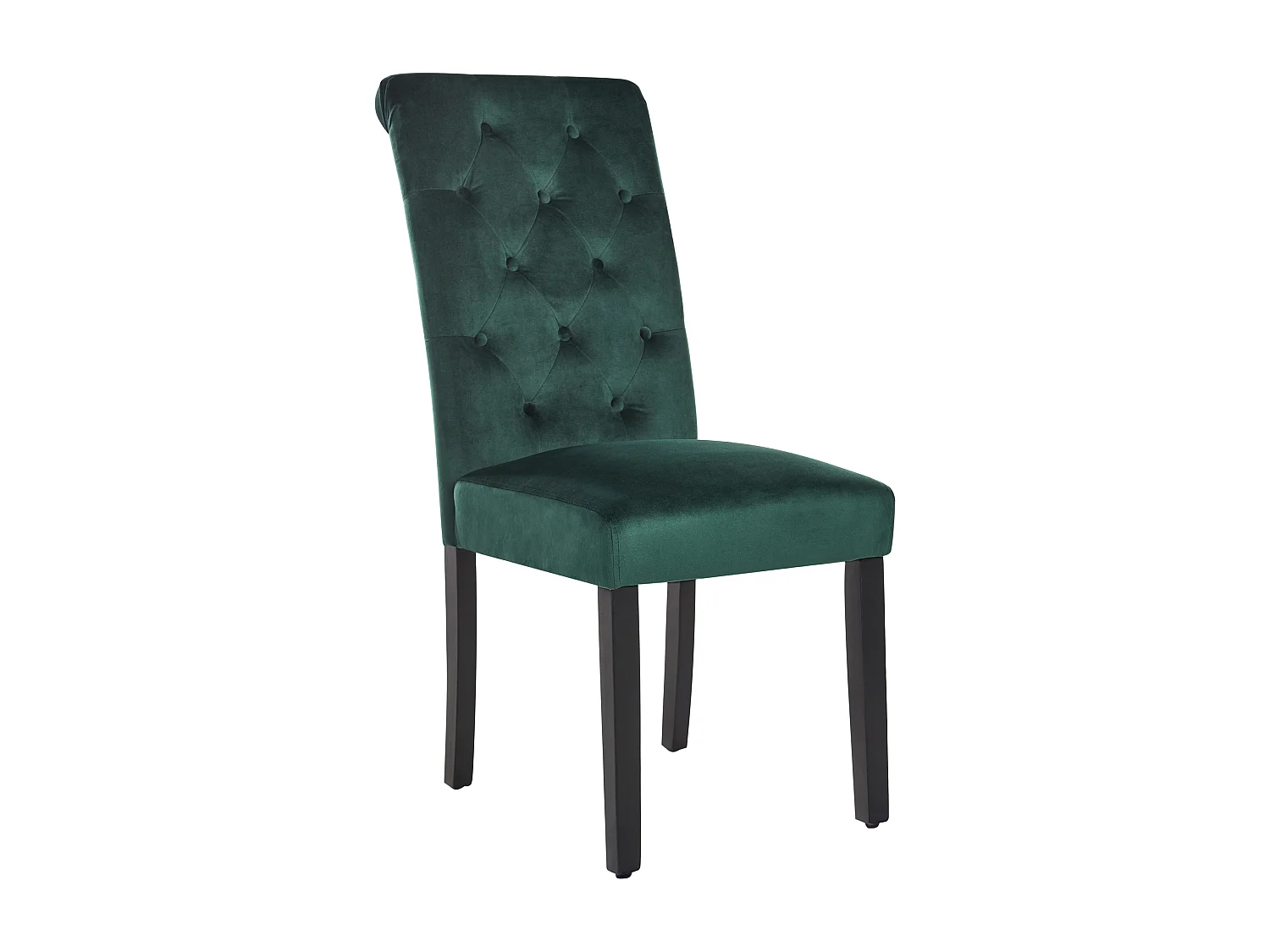 Lot de 2 chaises de salle à manger VELVA Velours Vert foncé