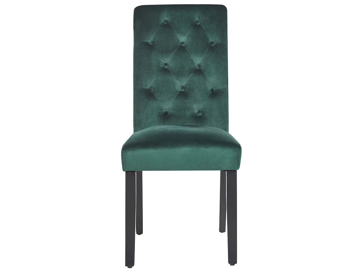 Lot de 2 chaises de salle à manger VELVA Velours Vert foncé
