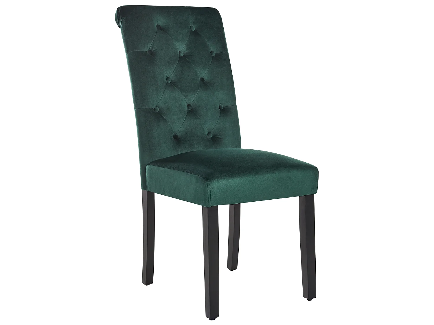 Lot de 2 chaises de salle à manger VELVA Velours Vert foncé