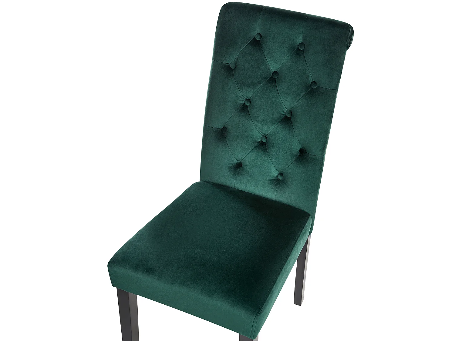 Lot de 2 chaises de salle à manger VELVA Velours Vert foncé