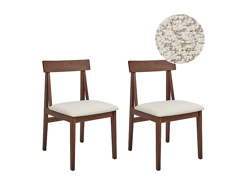 Set di 2 sedie da pranzo ISLE Legno Beige