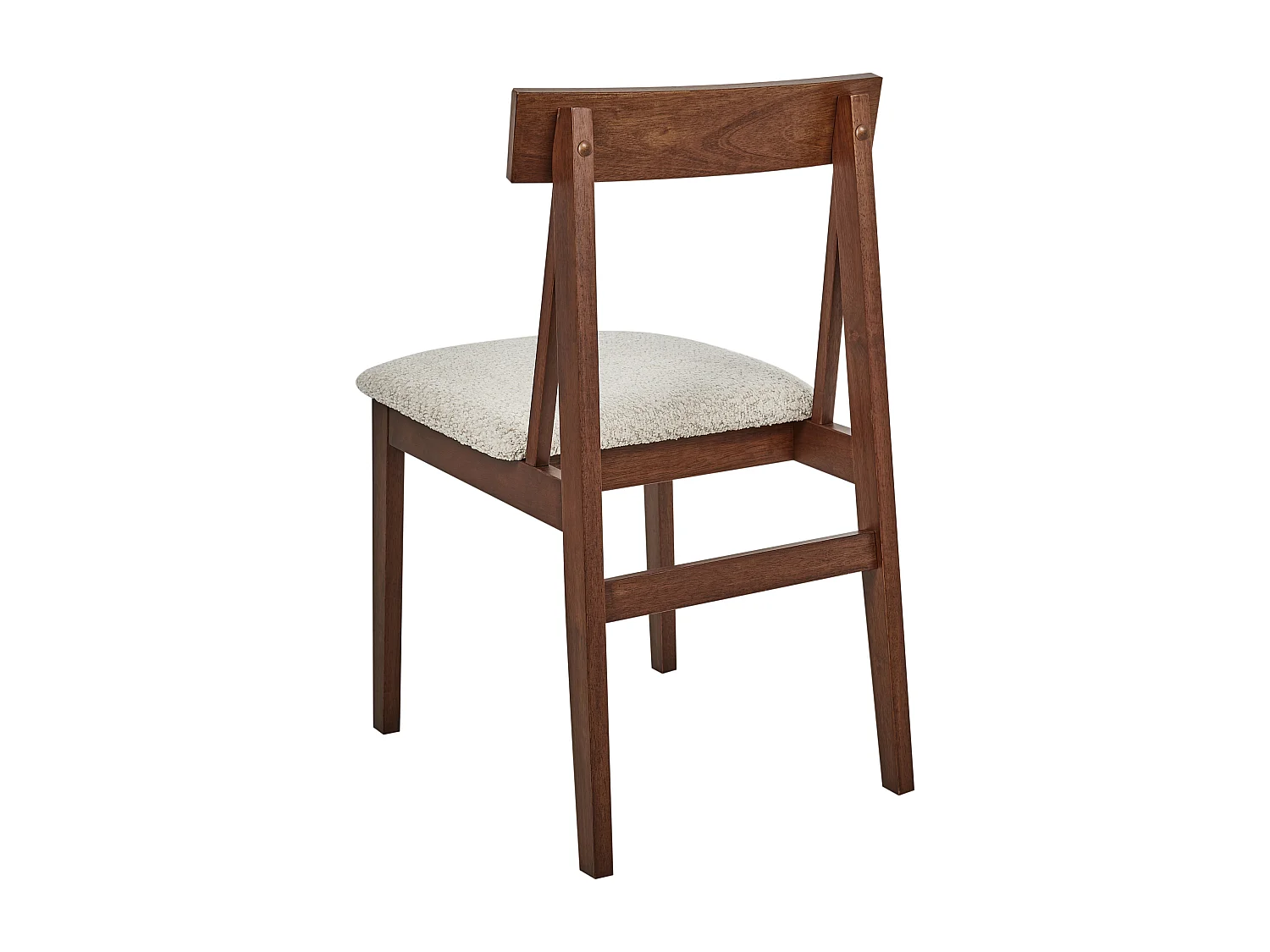 Lot de 2 chaises de salle à manger ISLE Bois Marron/beige