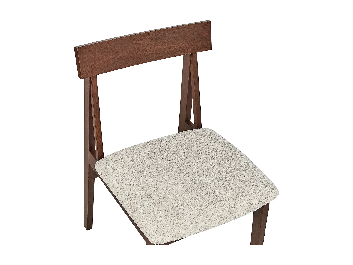Lot de 2 chaises de salle à manger ISLE Bois Marron/beige