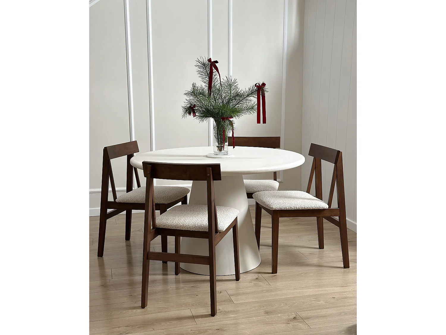 Lot de 2 chaises de salle à manger ISLE Bois Beige