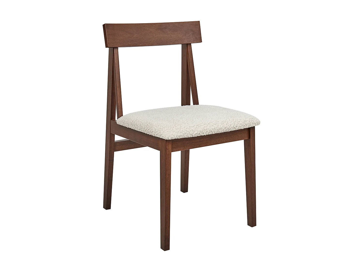 Lot de 2 chaises de salle à manger ISLE Bois Marron/beige
