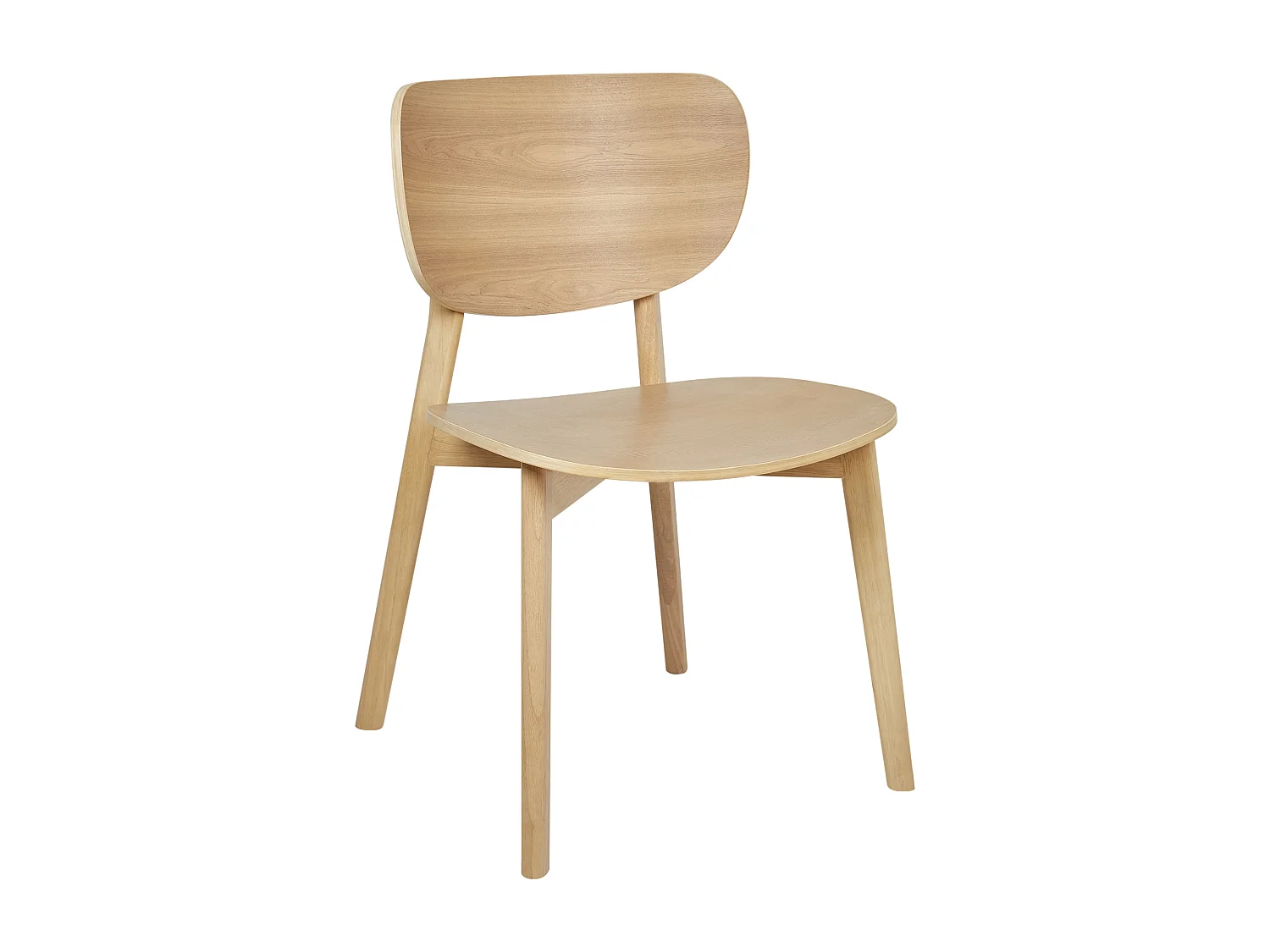 Lot de 2 chaises de salle à manger OVERLY Bois Marron clair