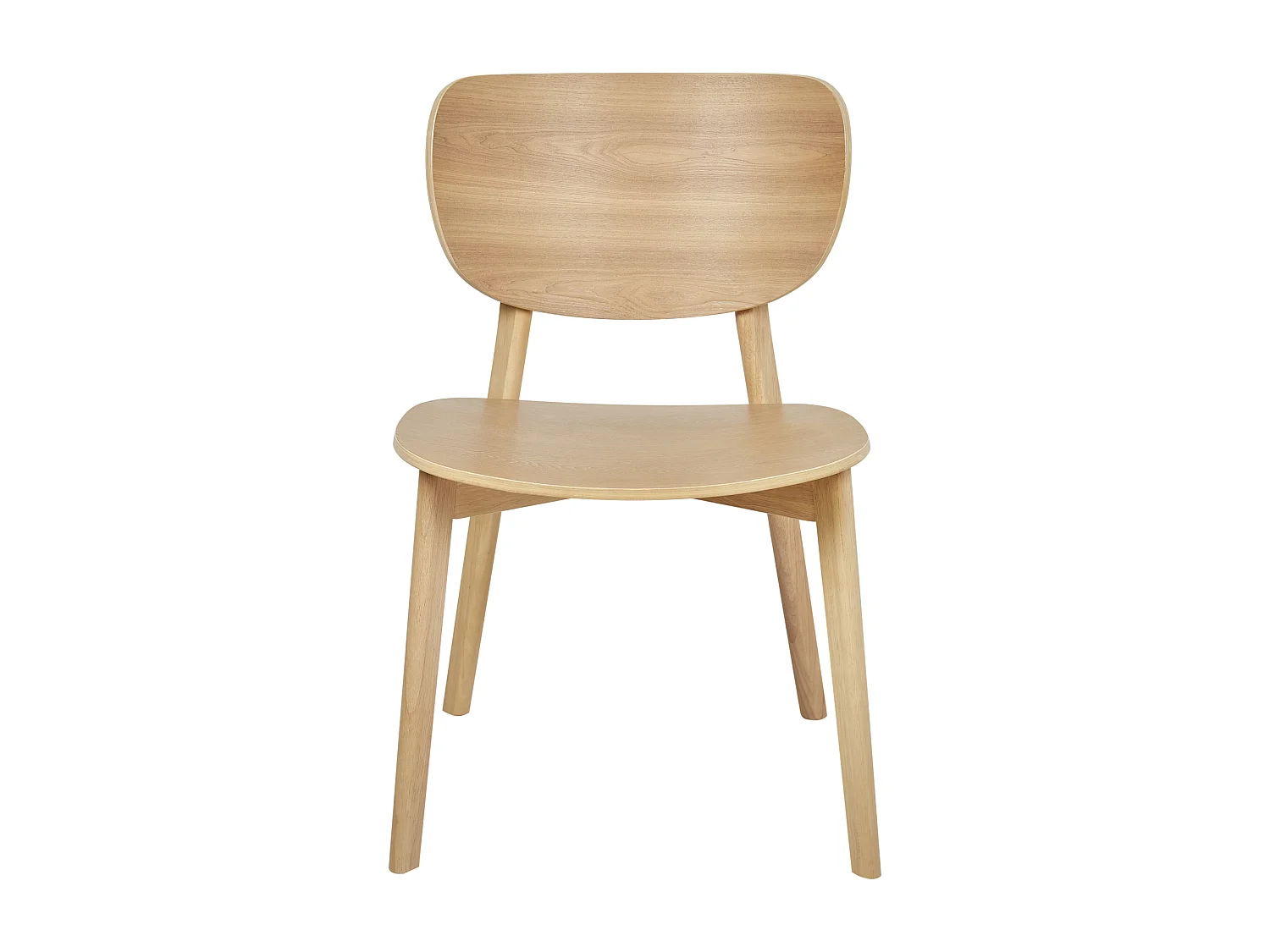 Lot de 2 chaises de salle à manger OVERLY Bois Marron clair