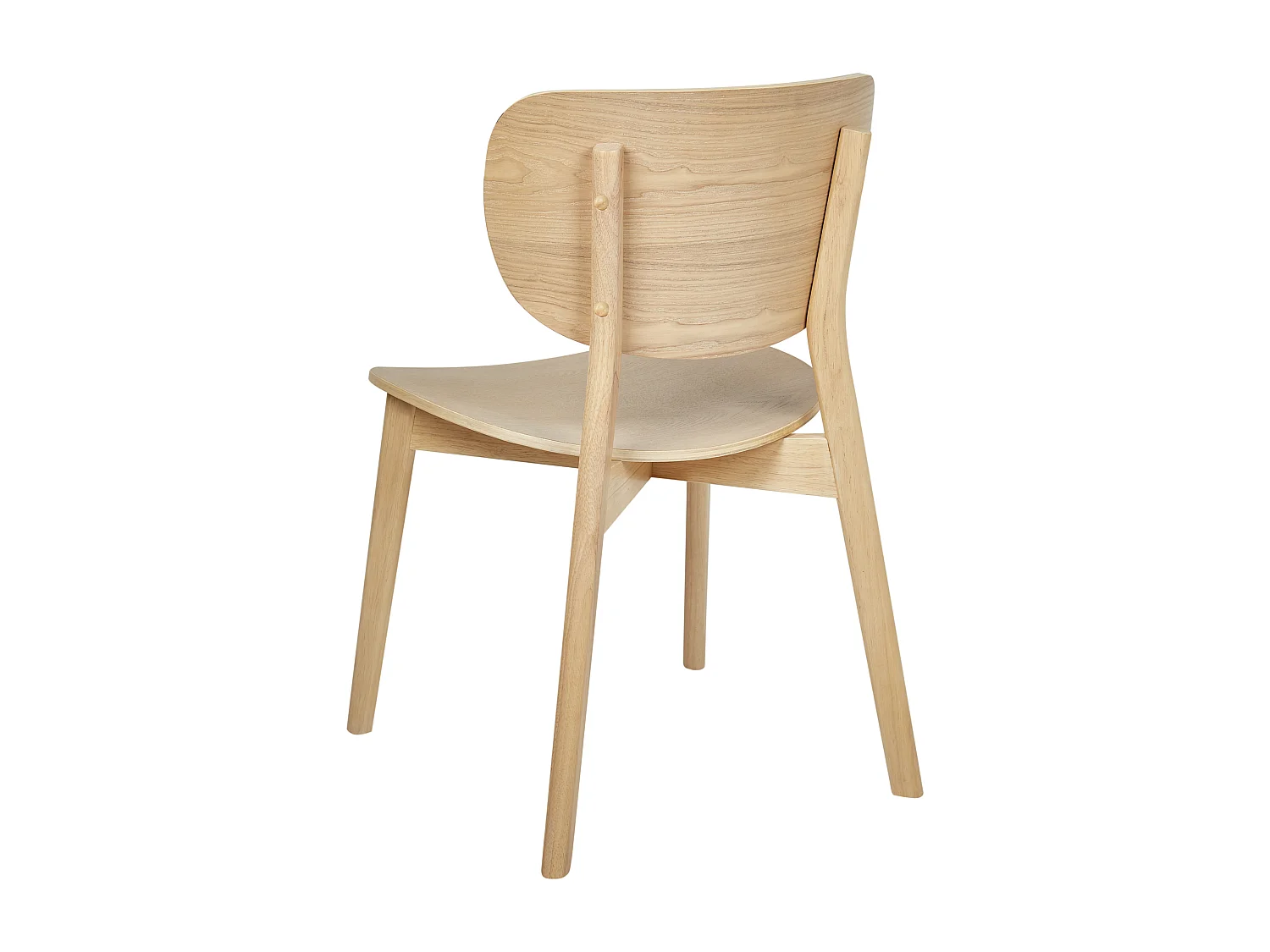 Lot de 2 chaises de salle à manger OVERLY Bois Marron clair