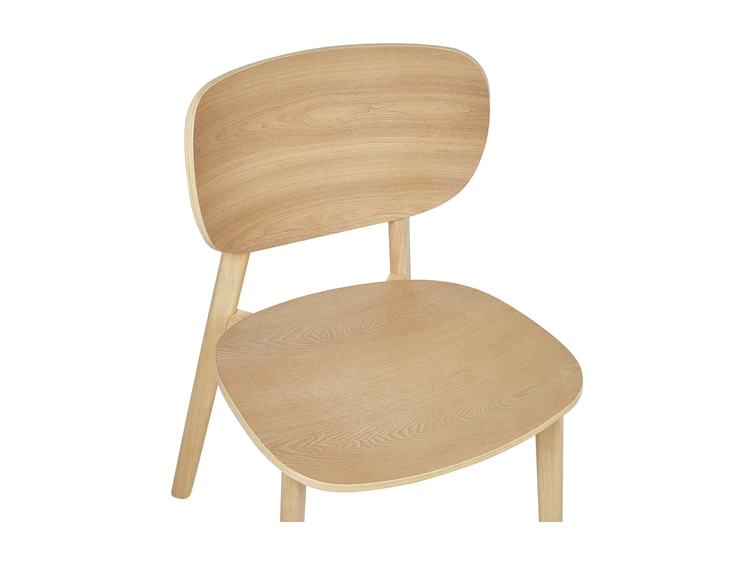 Lot de 2 chaises de salle à manger OVERLY Bois Marron clair