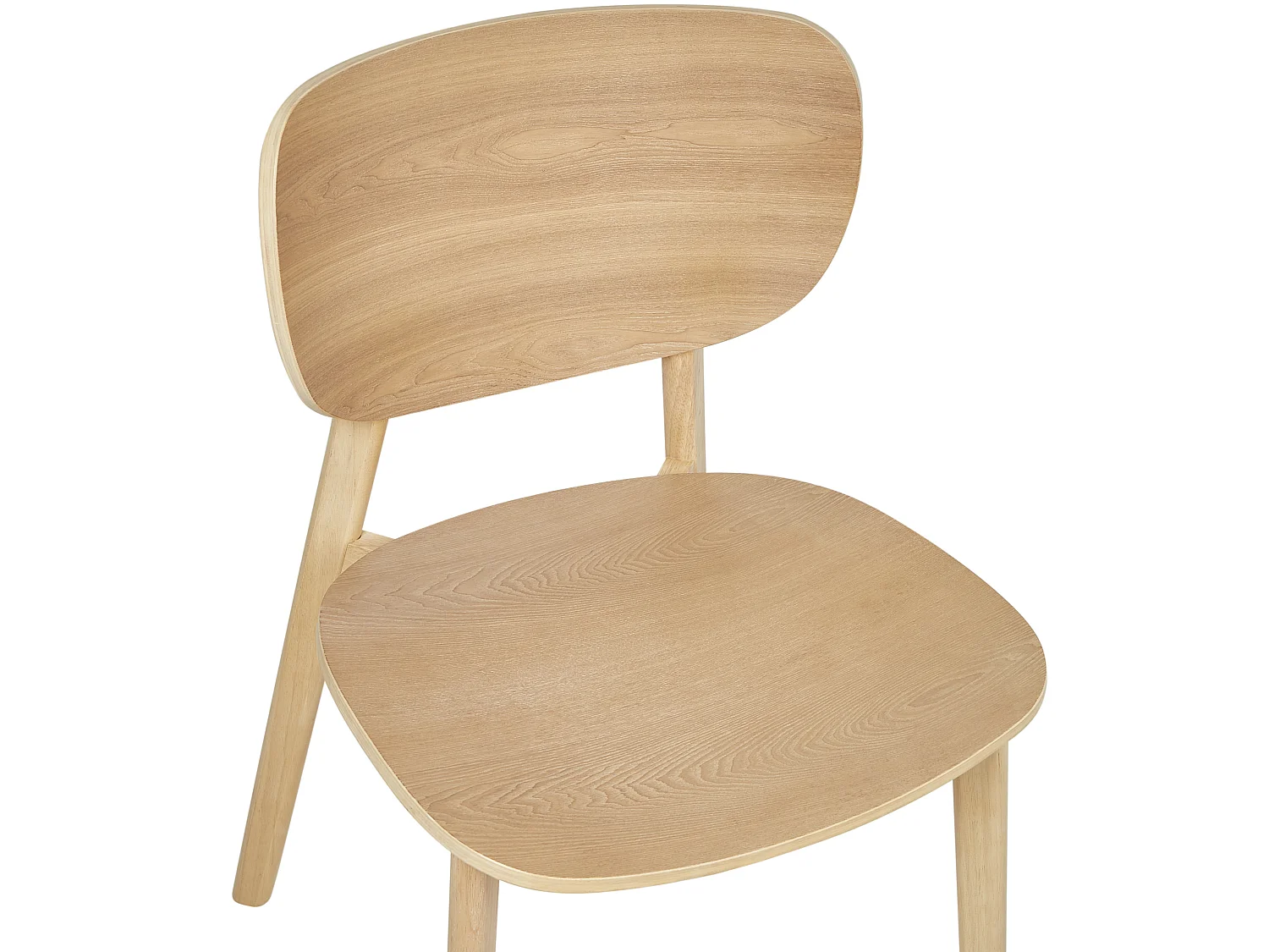 Esszimmerstuhl 2er Set OVERLY Holz Hellbraun