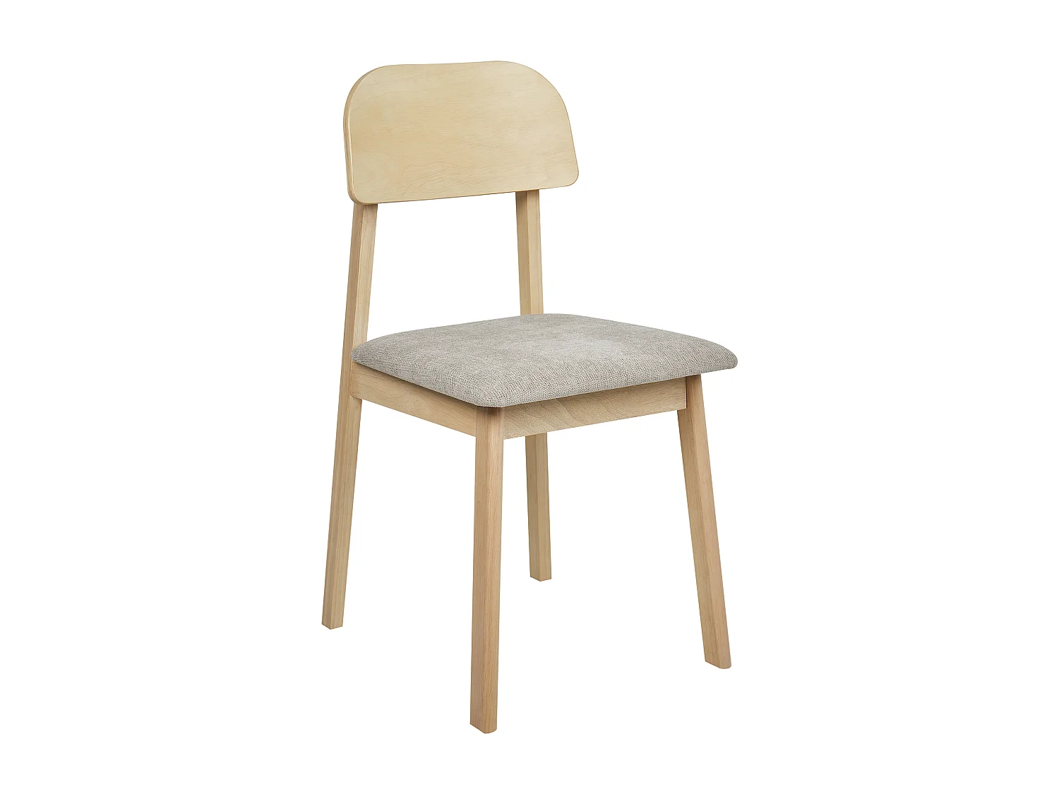 Lot de 2 chaises de salle à manger SCANDIA Bois Taupe