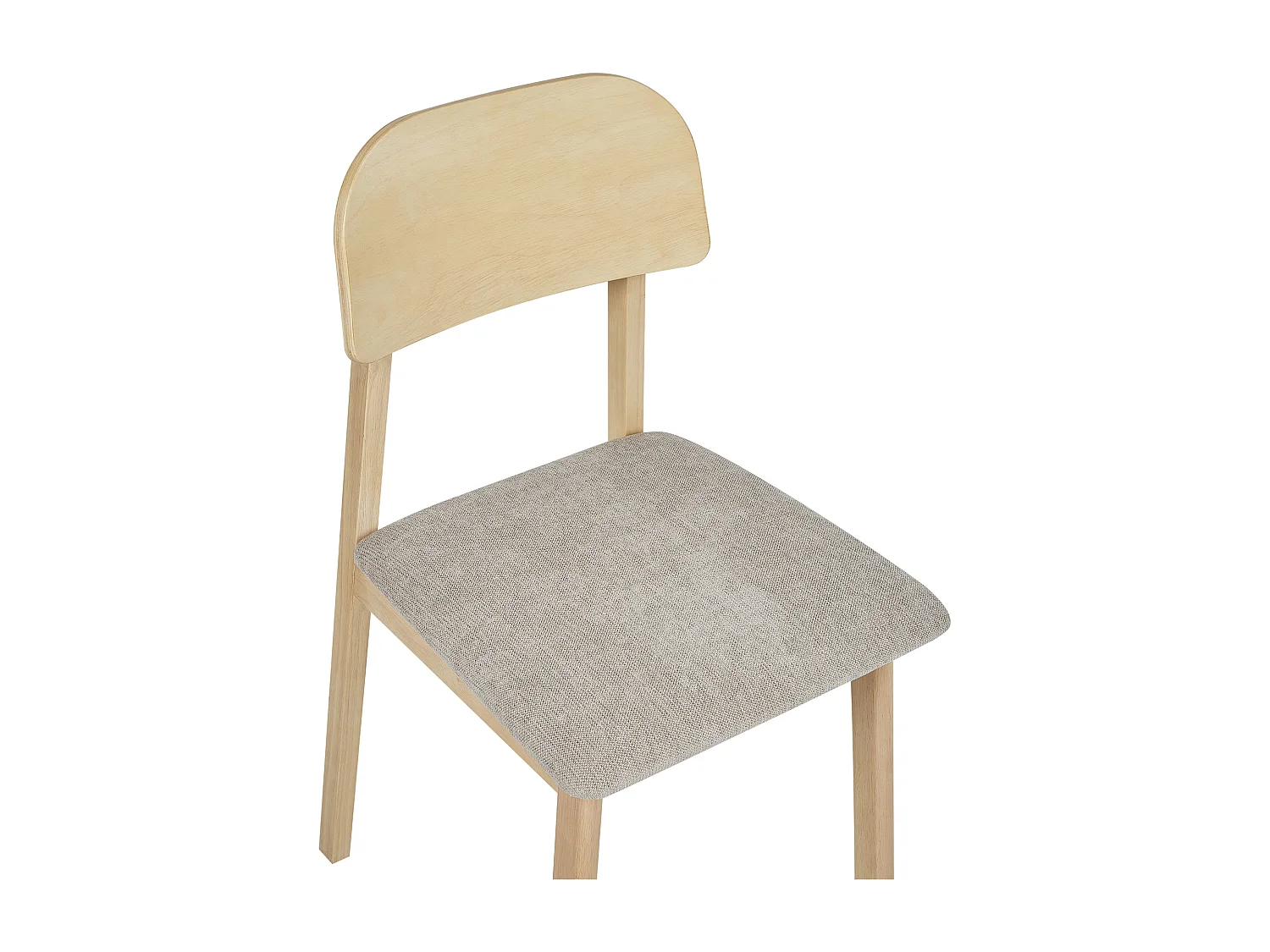 Conjunto de 2 cadeiras de jantar SCANDIA Madeira Taupe