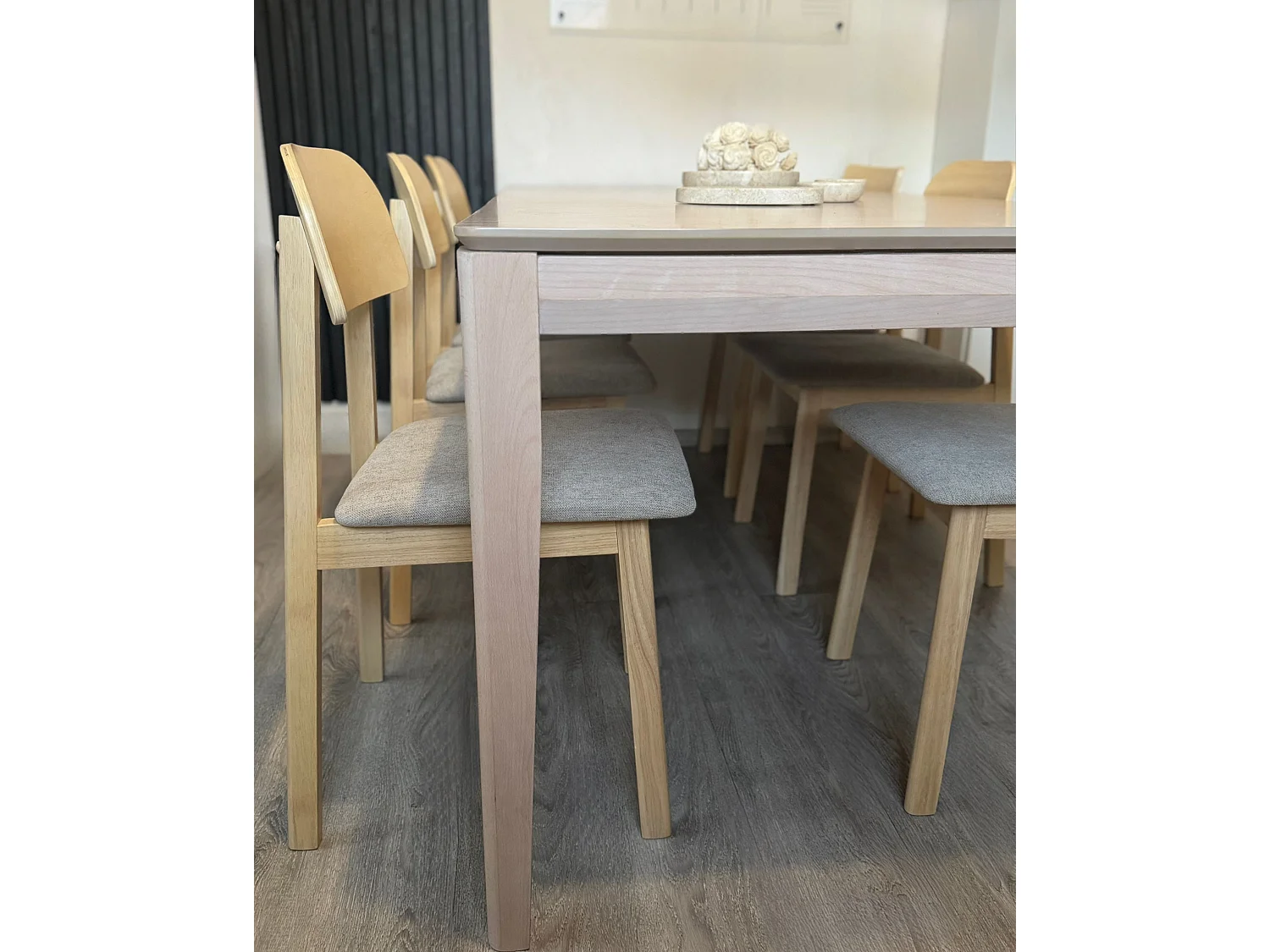 Set van 2 eetkamerstoelen SCANDIA Hout Taupe