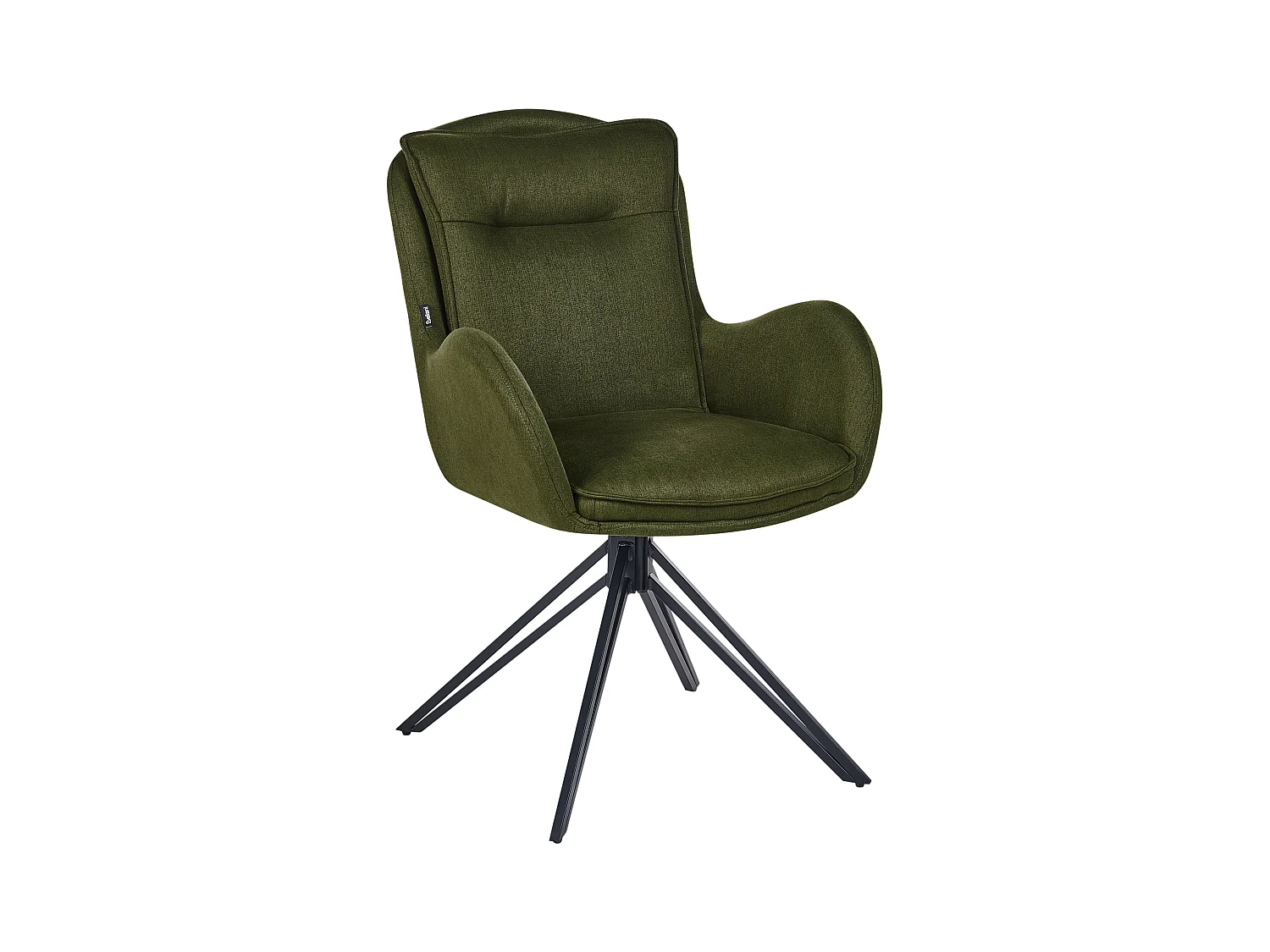 Zestaw 2 krzeseł do jadalni Obrotowy AVELAR Ciemnozielony