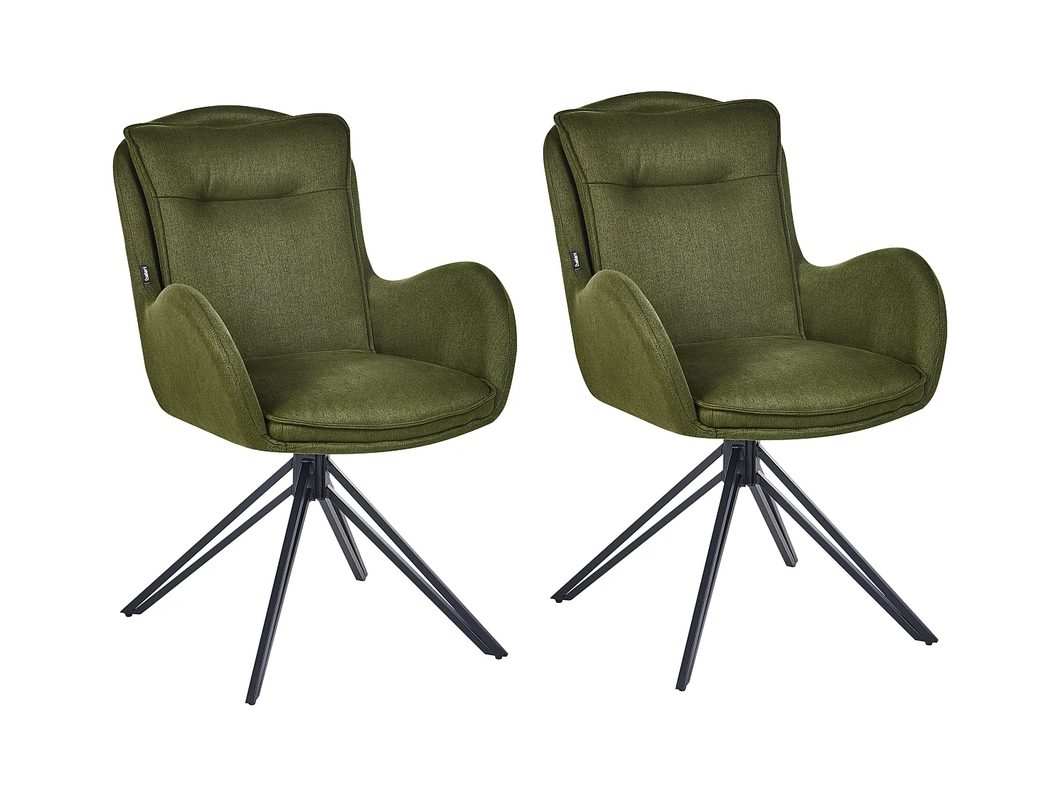 Lot de 2 chaises de salle à manger AVELAR Vert foncé