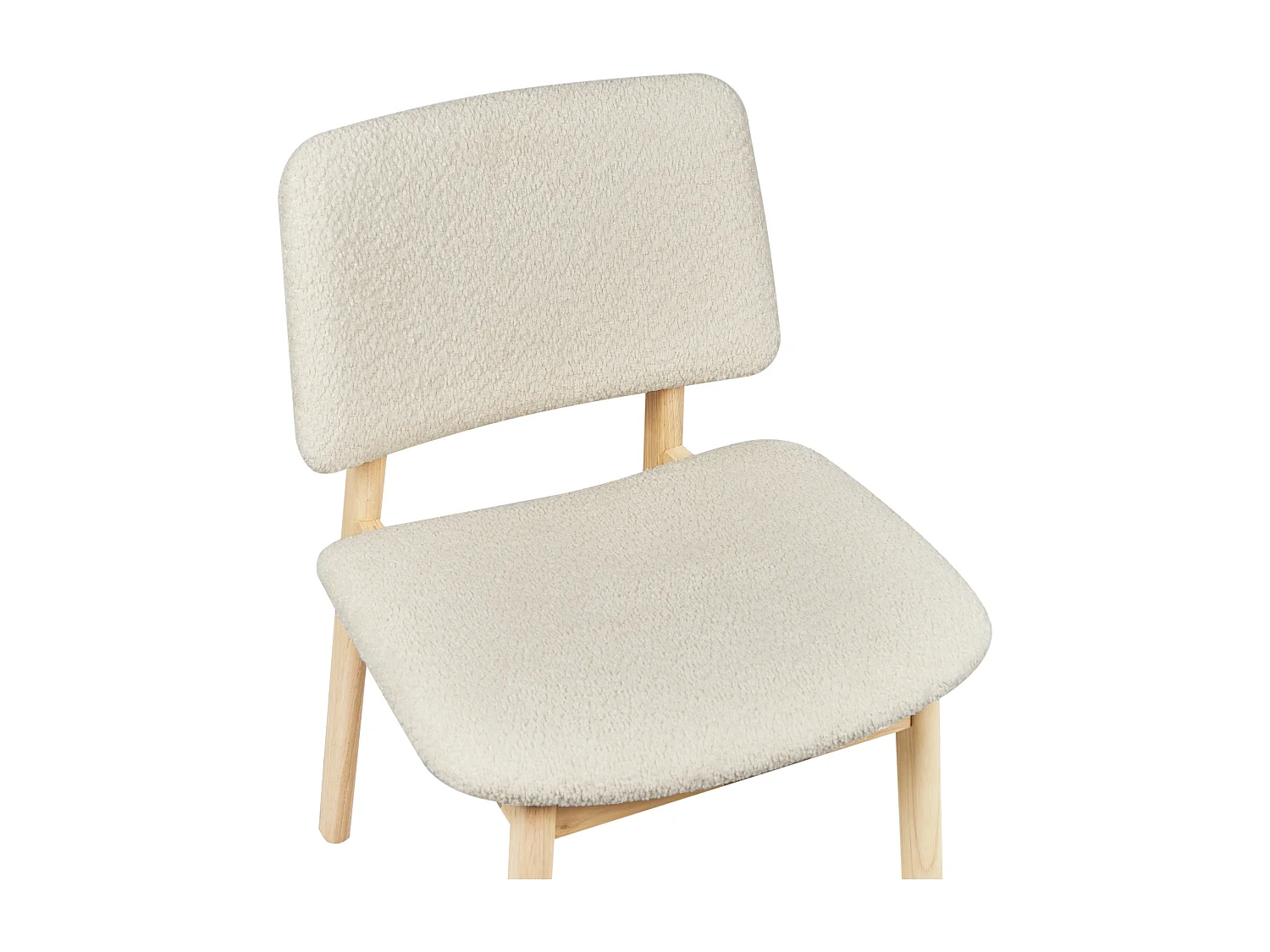 Lot de 2 chaises de salle à manger BLANE Bois Blanc cassé