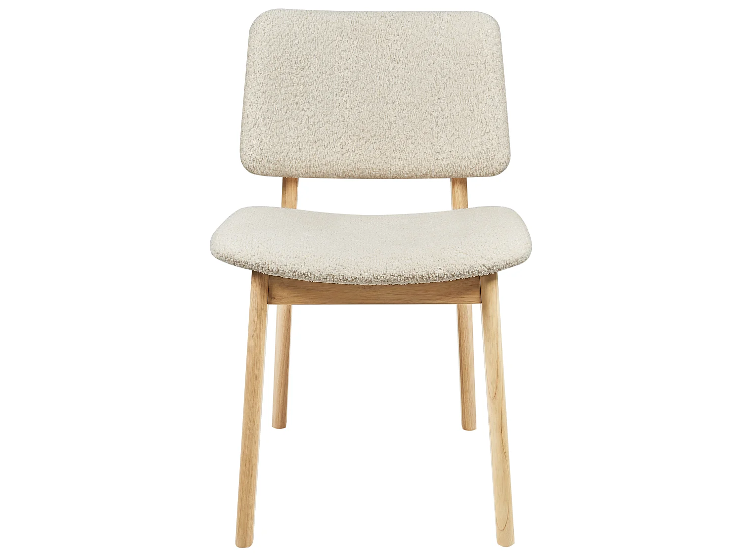 Lot de 2 chaises de salle à manger BLANE Bois Blanc cassé