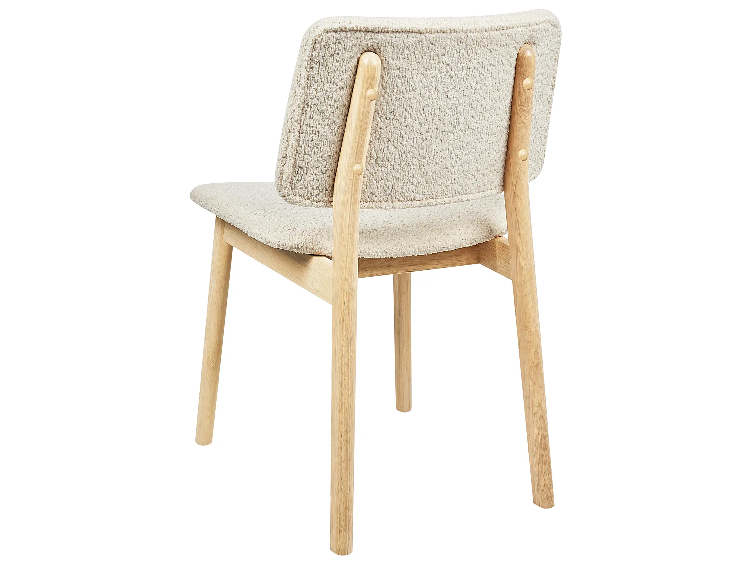 Lot de 2 chaises de salle à manger BLANE Bois Blanc cassé