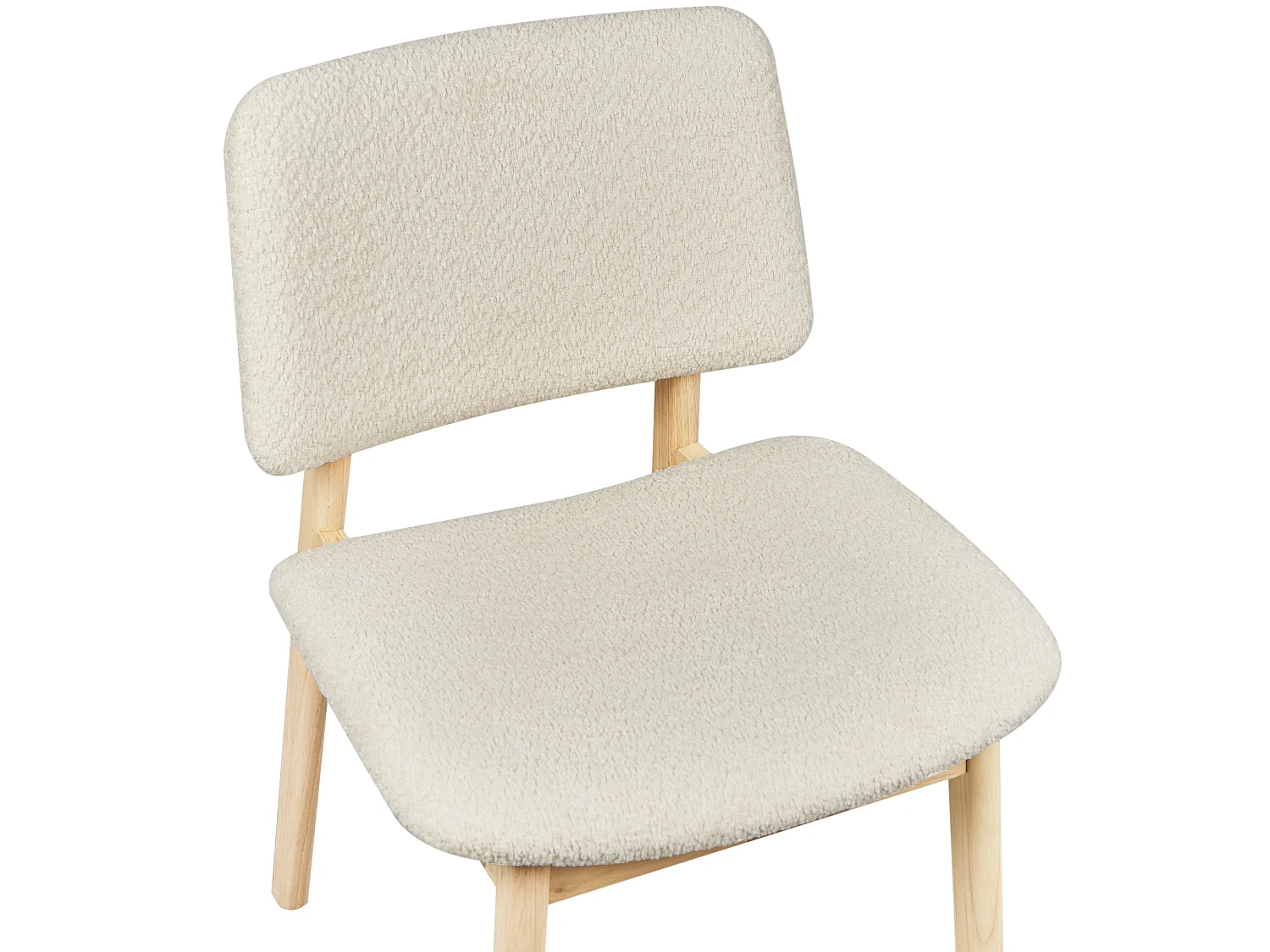 Lot de 2 chaises de salle à manger BLANE Bois Blanc cassé