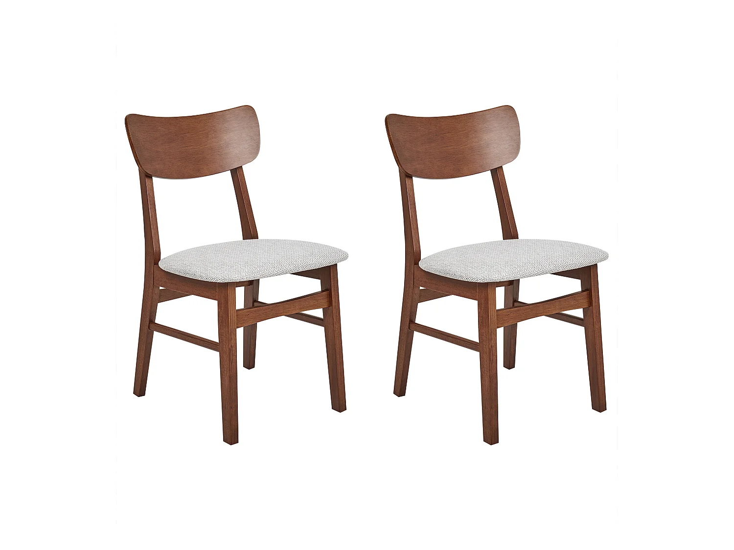 Lot de 2 chaises de salle à manger ANOKA Bois Marron/gris
