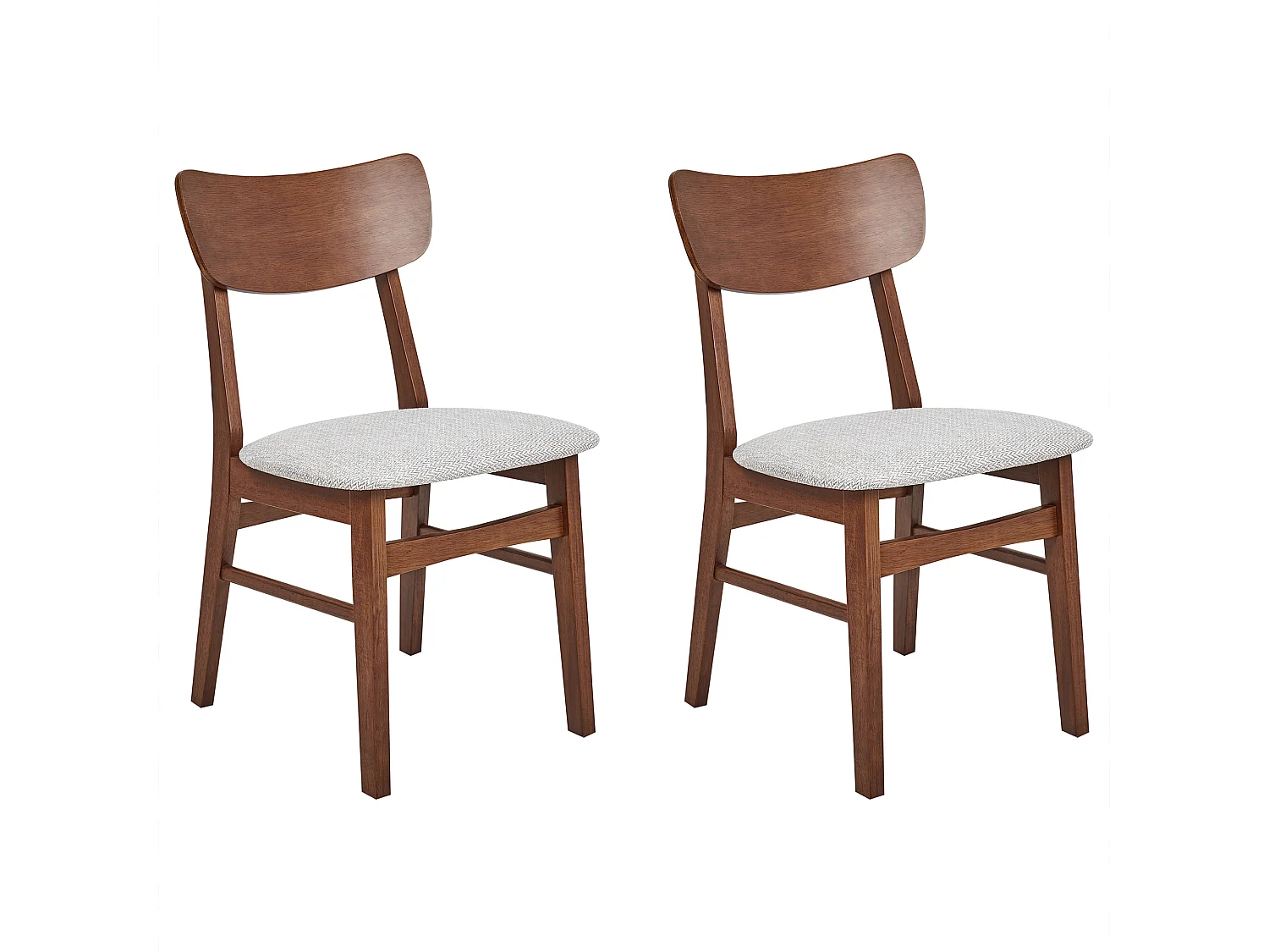 Set van 2 eetkamerstoelen ANOKA Hout Lichtgrijs