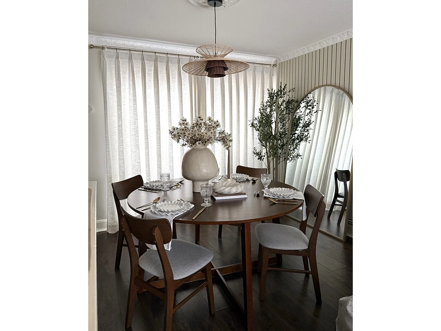 Lot de 2 chaises de salle à manger ANOKA Bois Gris clair