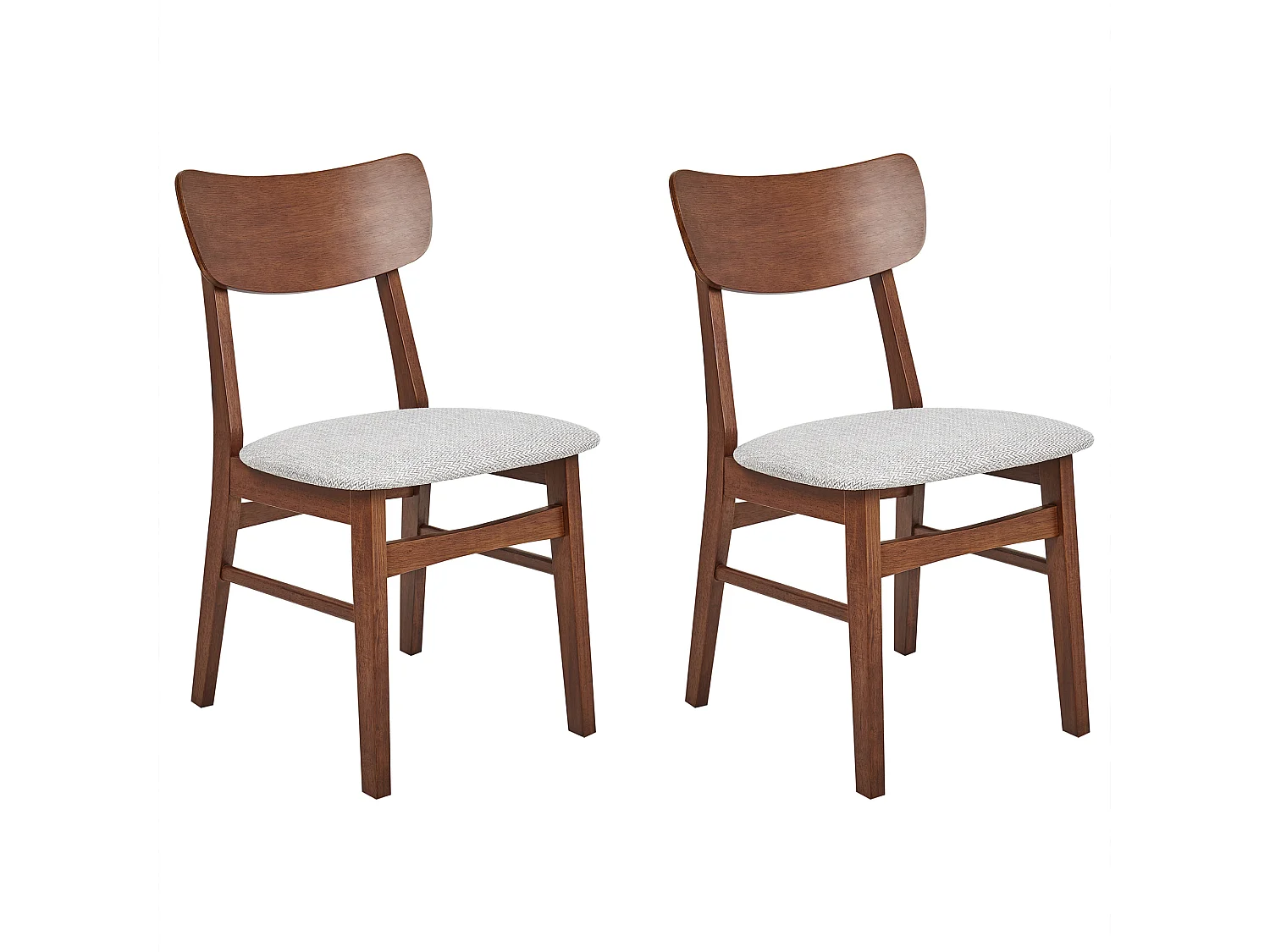 Set van 2 eetkamerstoelen ANOKA Hout Lichtgrijs