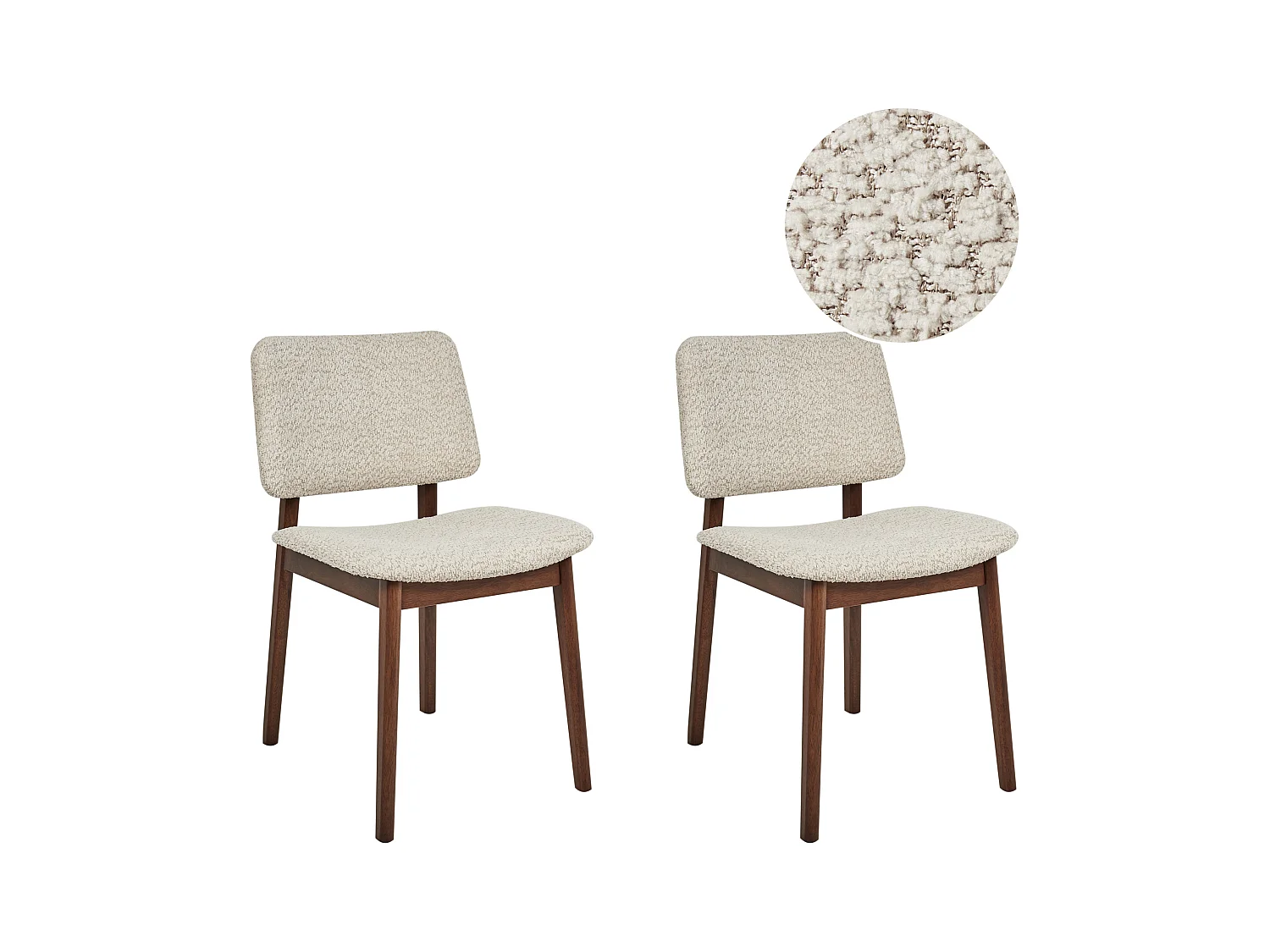Conjunto de 2 cadeiras de jantar BLANE Madeira Creme