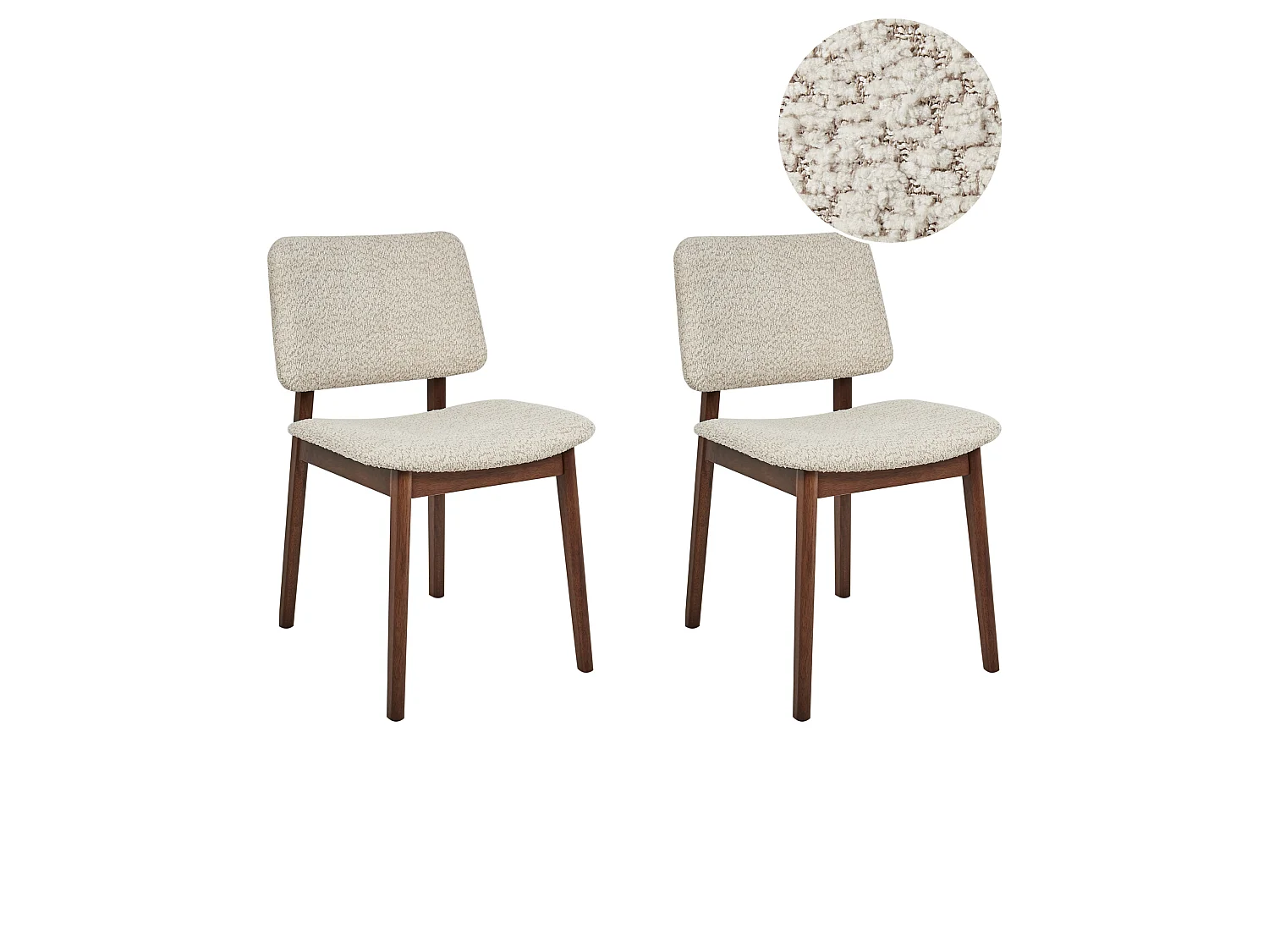 Lot de 2 chaises de salle à manger BLANE Bois Beige